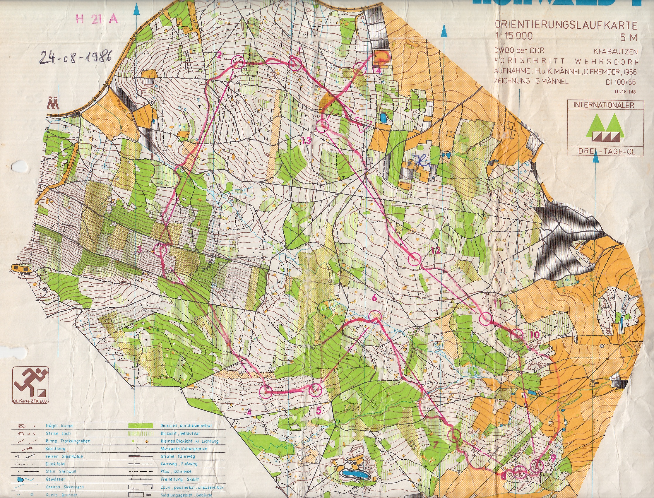 3-Tage-OL Wehrsdorf Etappe3 (24-08-1986)