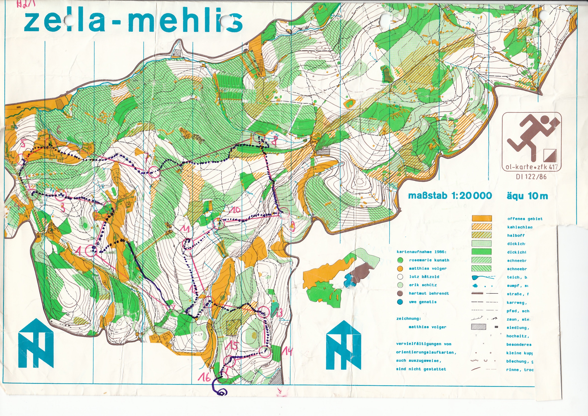 Thüringen OL 4. K-Lauf (30.08.1987)