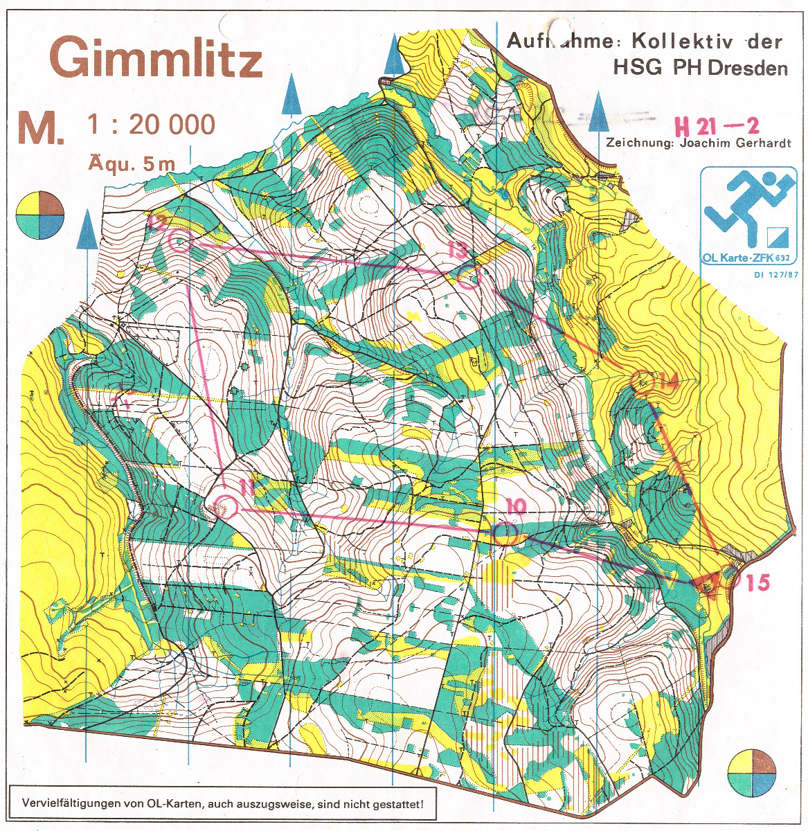 DDR Bestenermittlung 1988 Ski-OL - Karte 2 (28-02-1988)