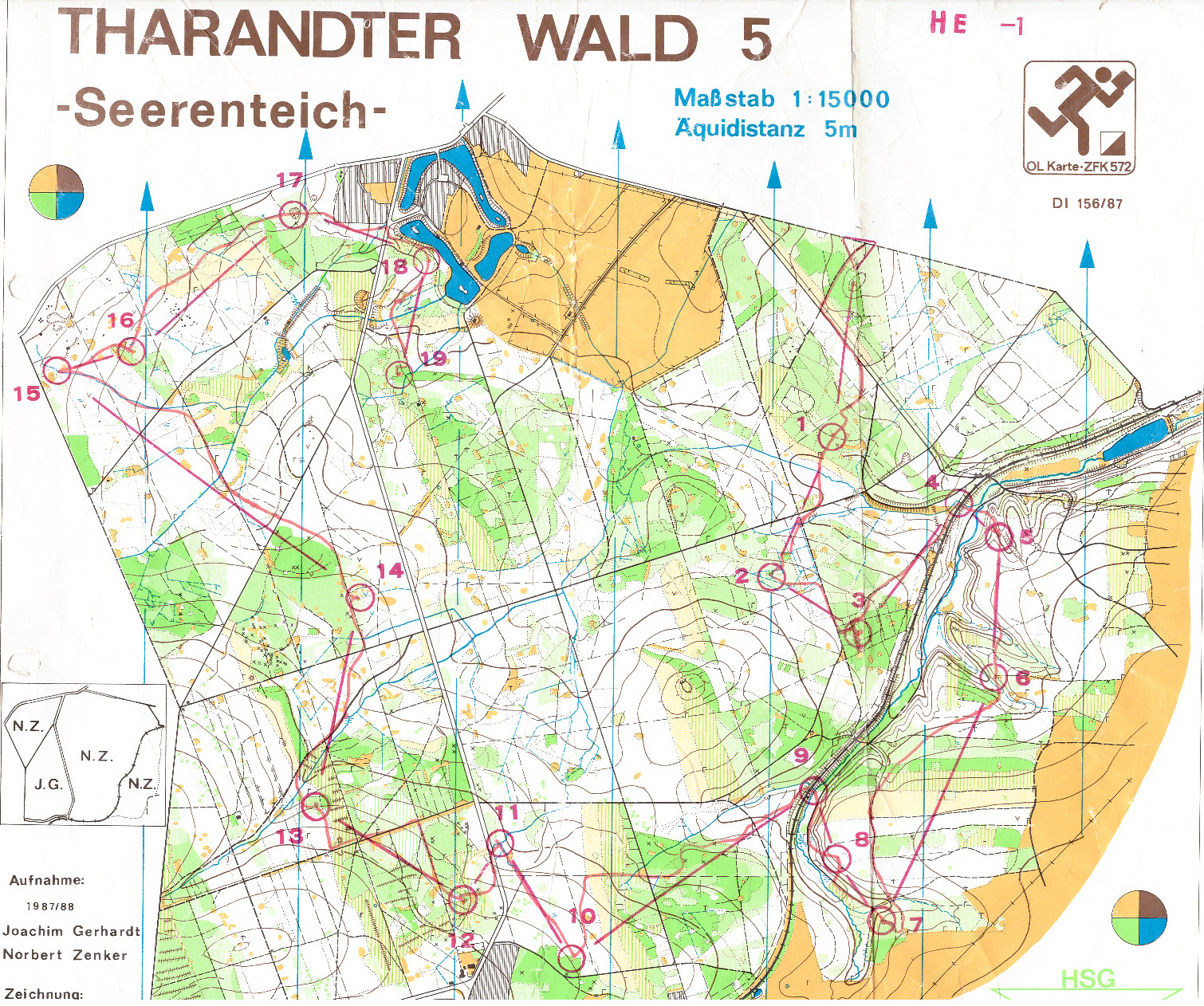 3-Tage-OL Tharandt Etappe 2 - Karte 1 (27-08-1988)