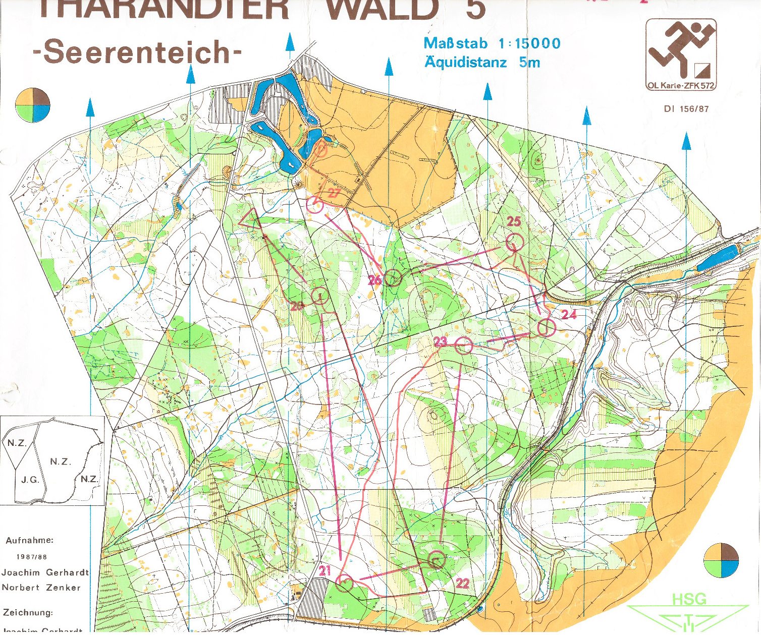 3-Tage-OL Tharandt Etappe 2 - Karte 2 (27/08/1988)