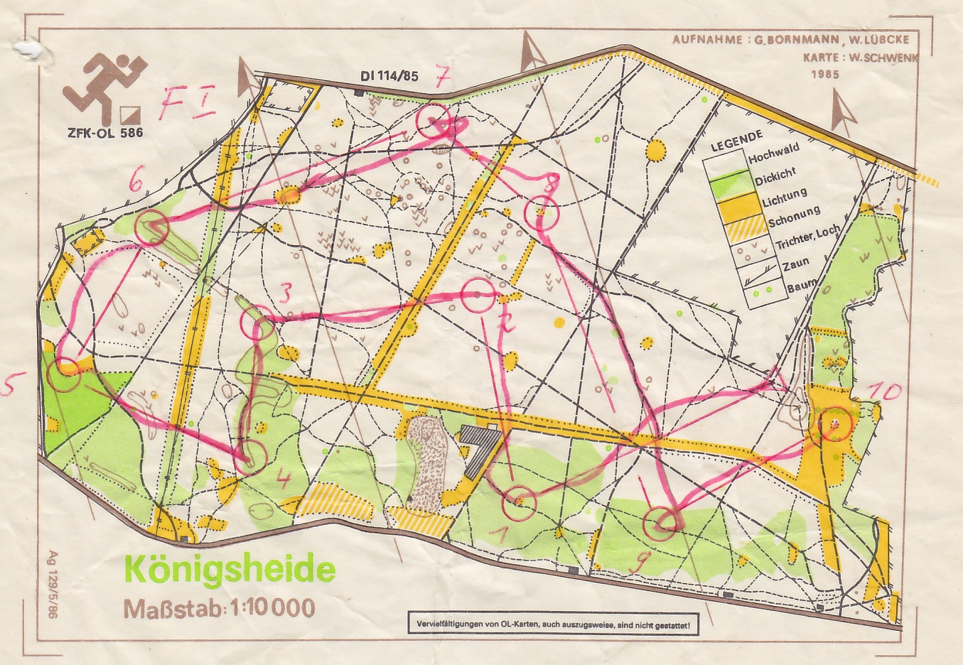 Herbst OL - Karte 1 (13/11/1988)