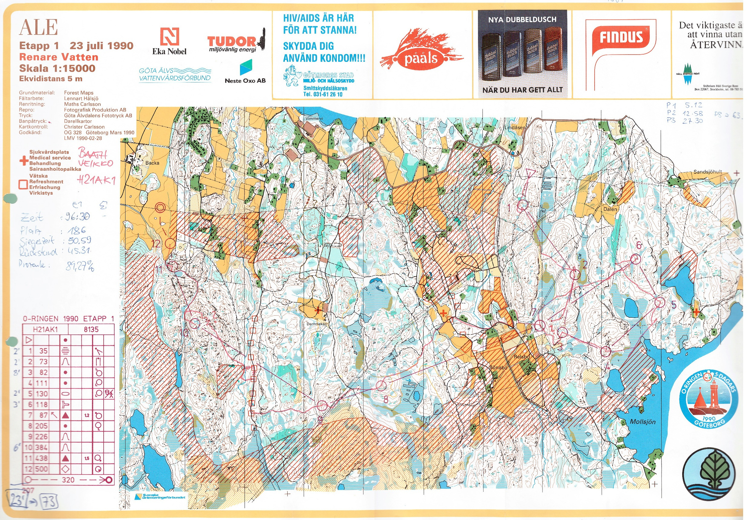 O-Ringen 1990 Etappe1 (1990-07-23)