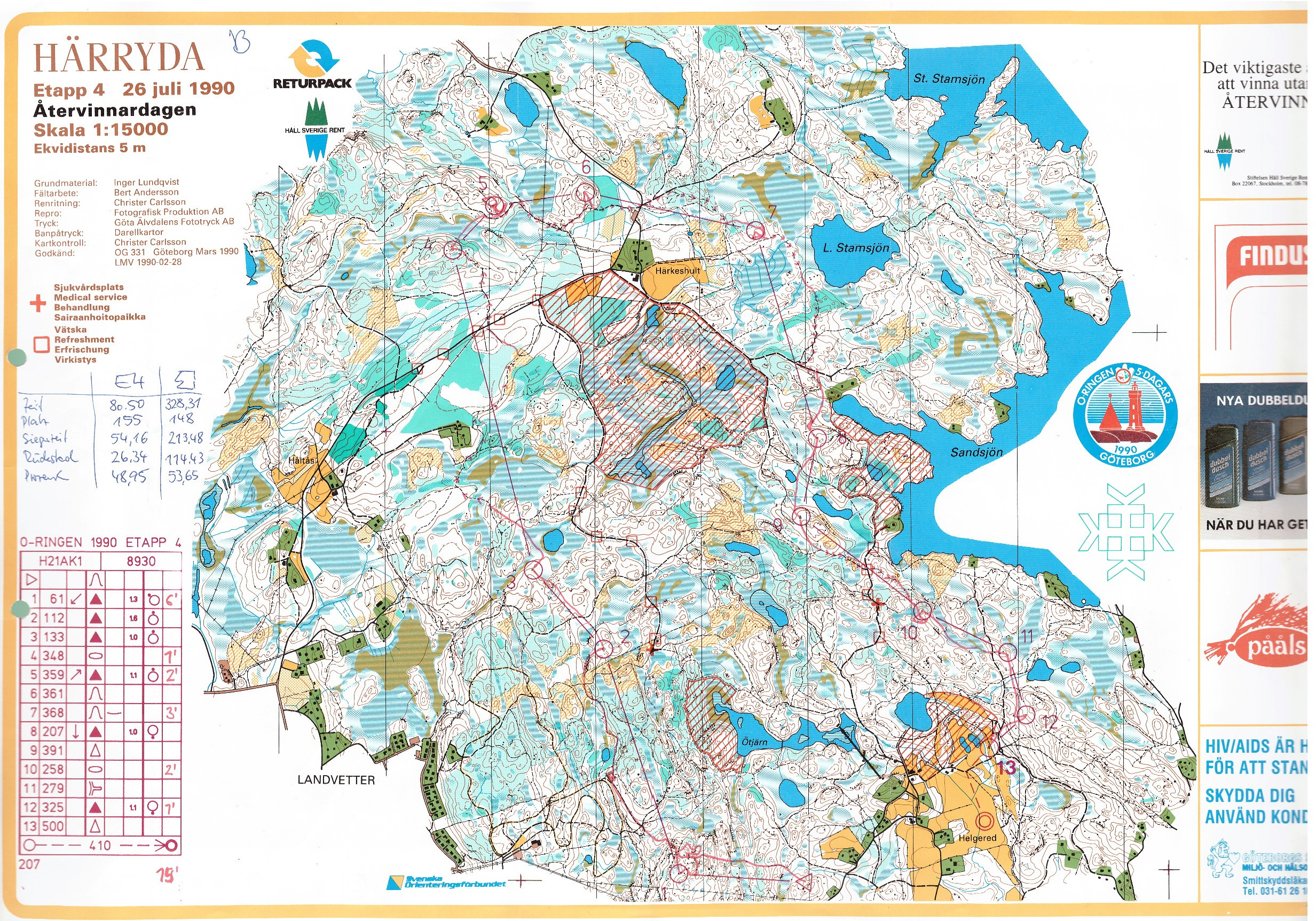 O-Ringen 1993 Etappe4 (26-07-1990)