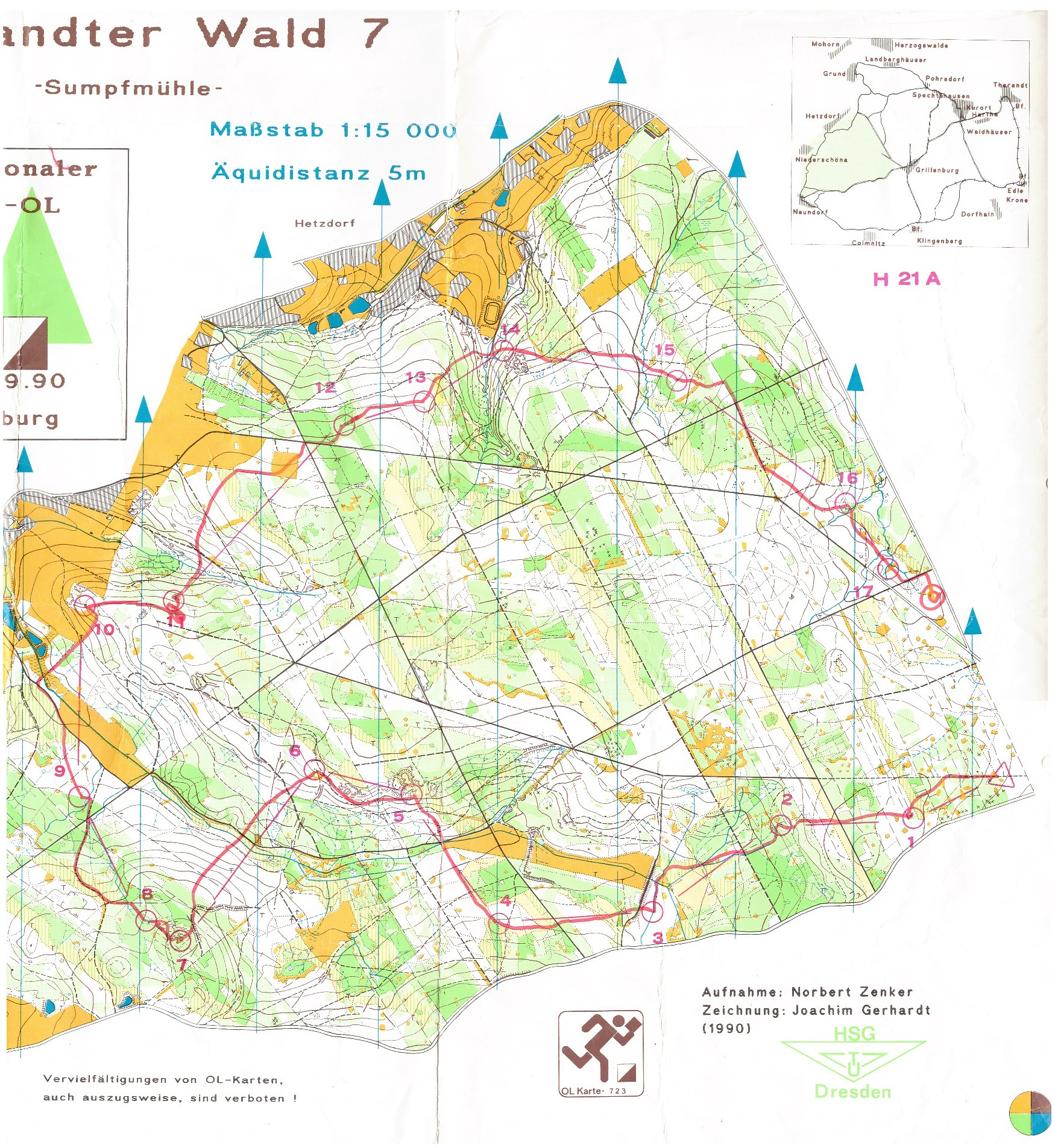 3-Tage-OL Tharandt Etappe1 (31-08-1990)