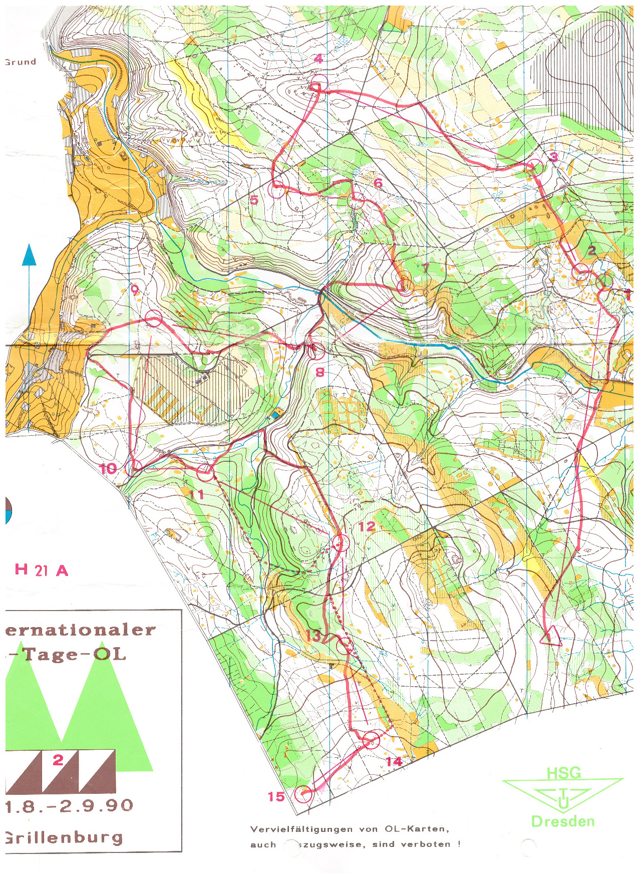 3-Tage-OL Tharandt Etappe2 (01.09.1990)