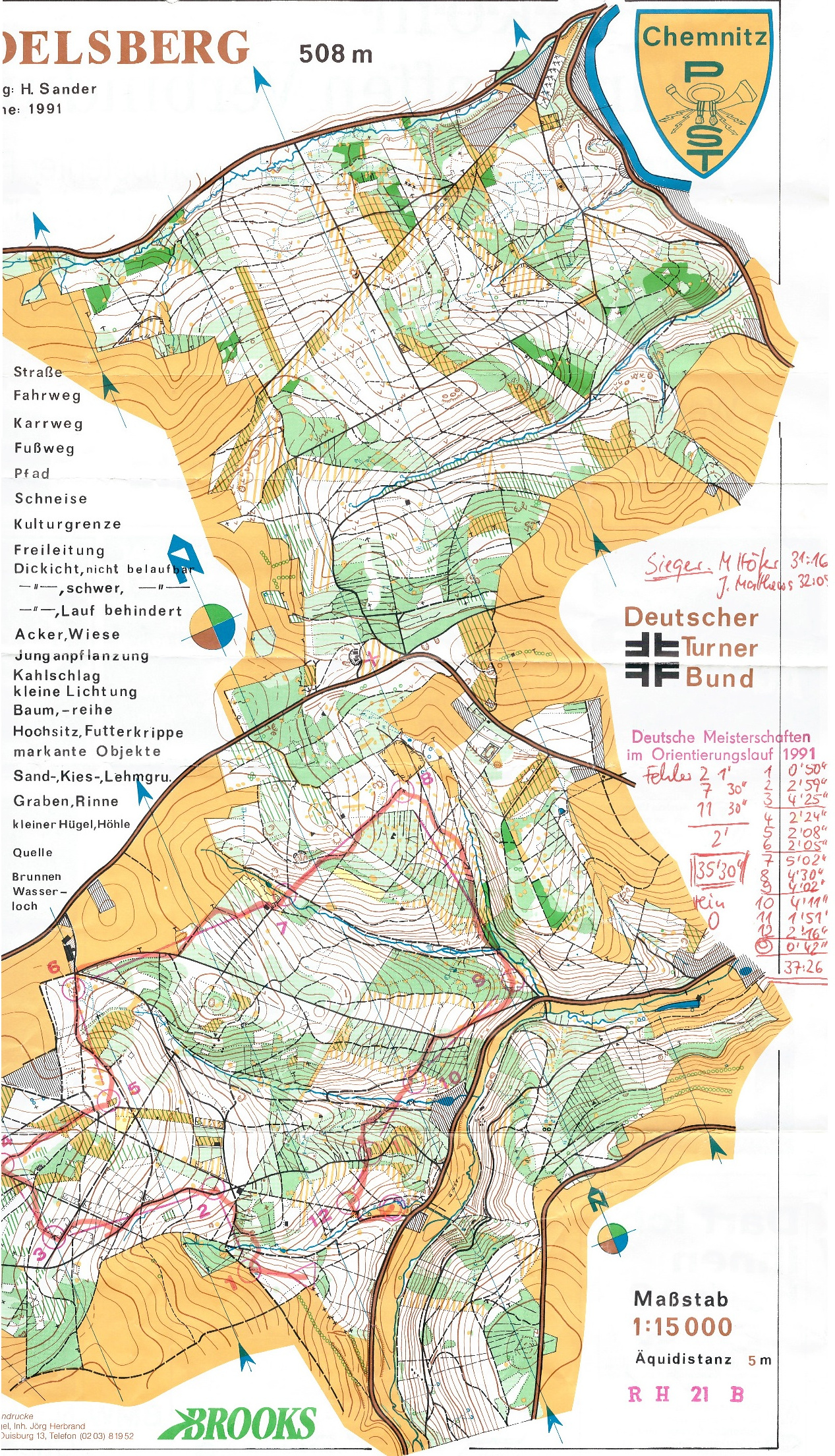 DM Kurz-OL 1991 in Einsiedel (06.10.1991)
