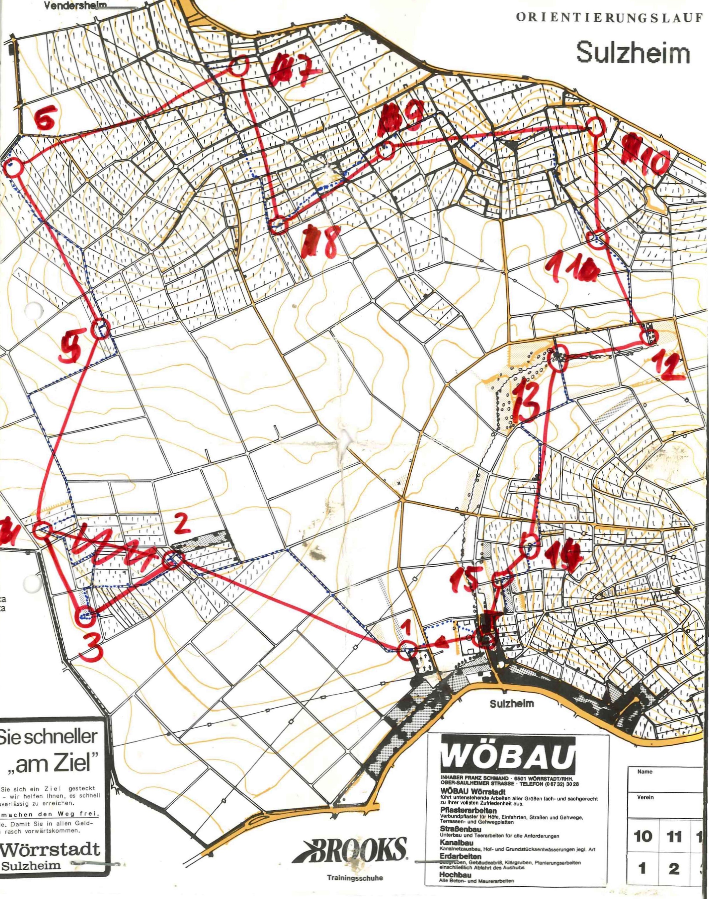 Nacht-OL in Sulzheim (18/12/1992)