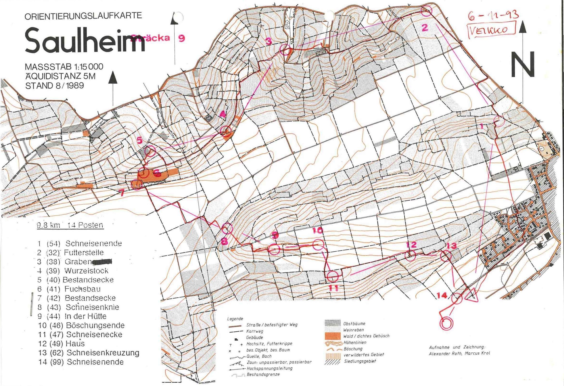 Weinberg-OL in Saulheim (06/11/1993)