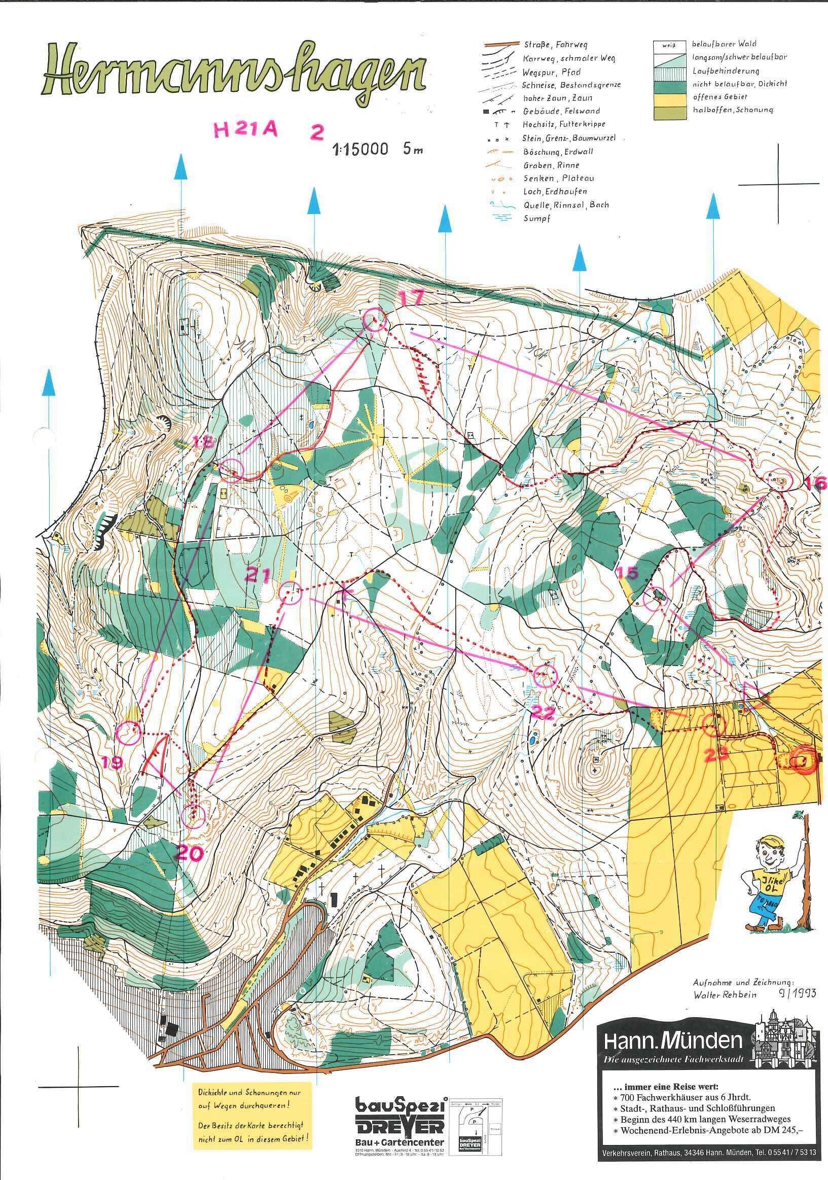 DBK Ultralang-OL 1994 Hann. Münden - Karte 2 (1994-04-10)