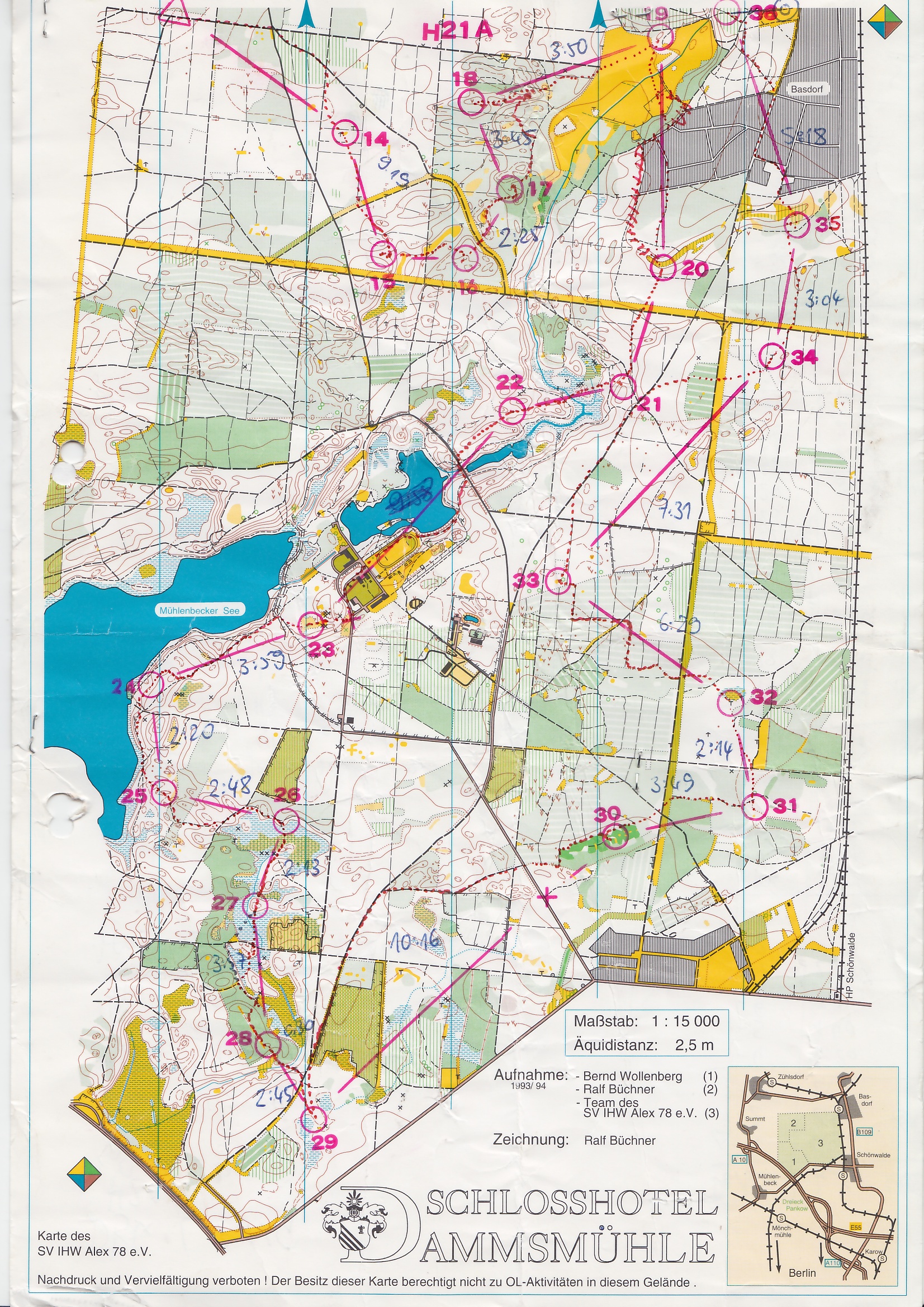 DM Lang-OL Basdorf - Karte 2 (09/04/1995)