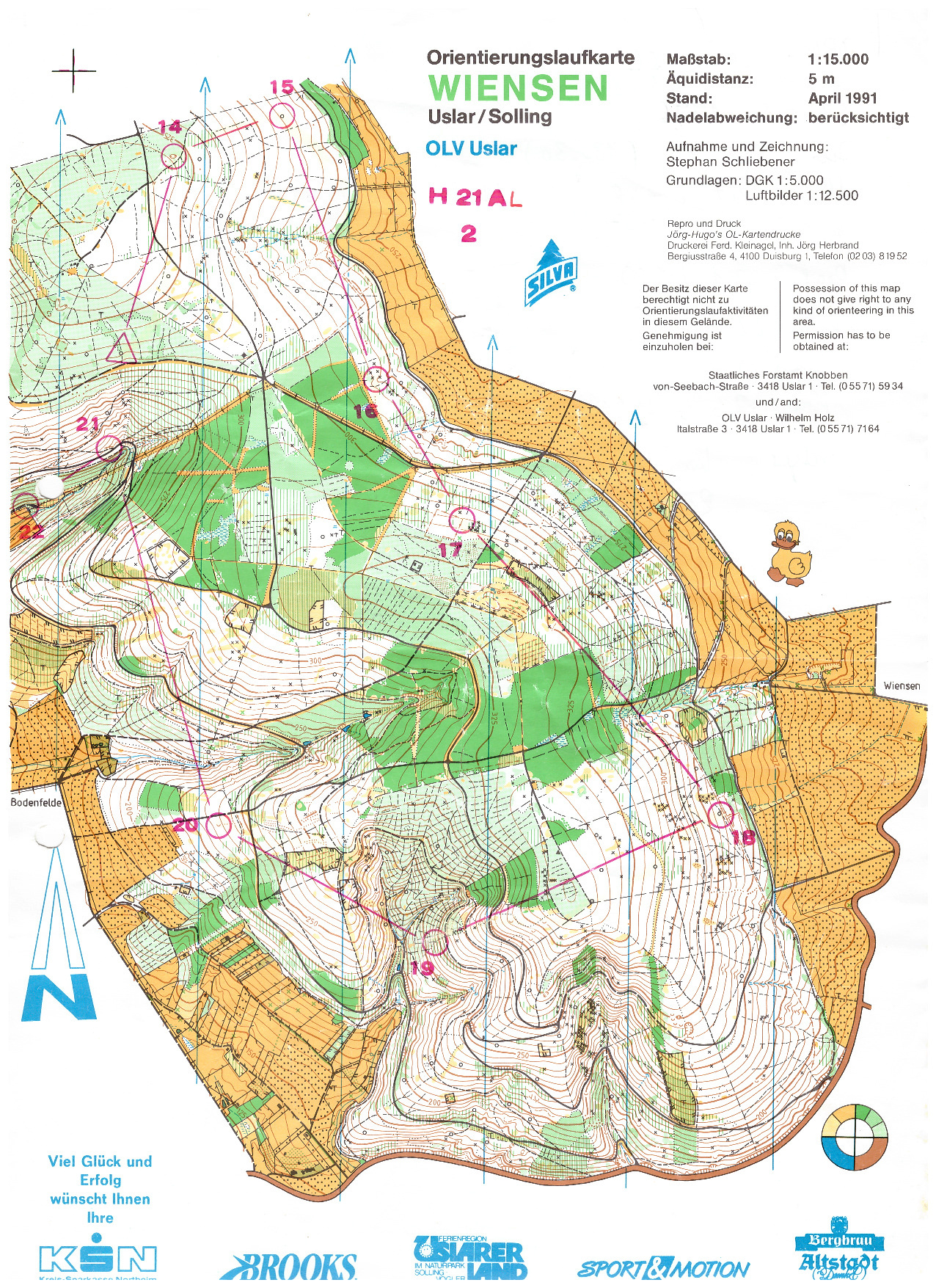 DBK Ultralang-OL 1996 Uslar - Karte 2 (31/03/1996)