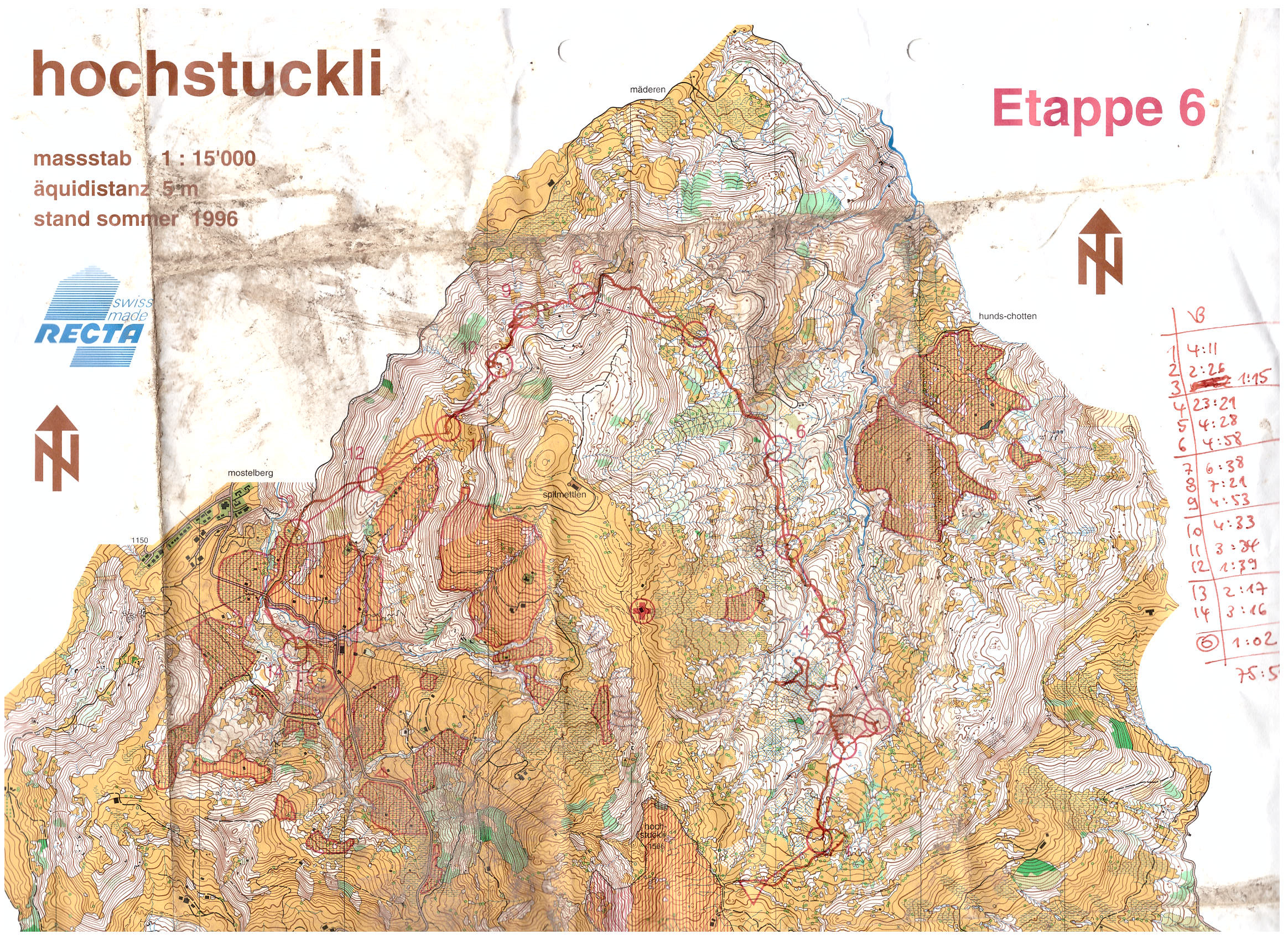 Swiss-O-Week Etappe6 (10.08.1996)