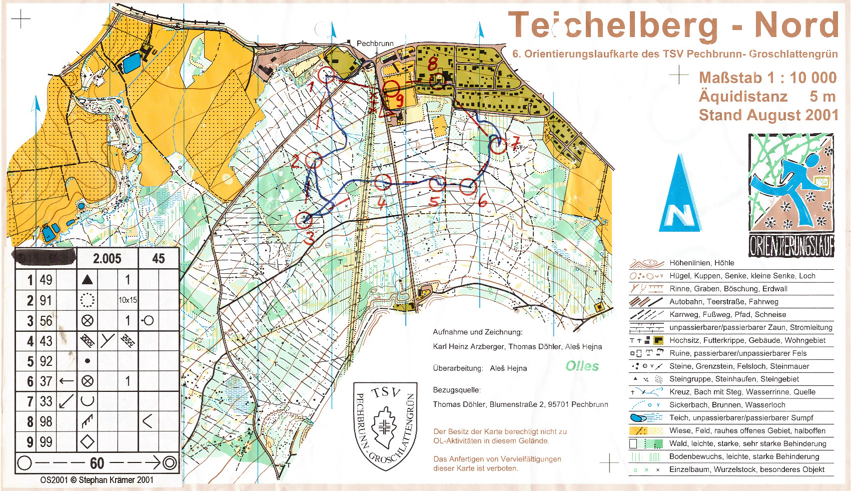 Bayerische Meisterschaft Staffel-OL 2001 - Leg 4 (2001-10-20)