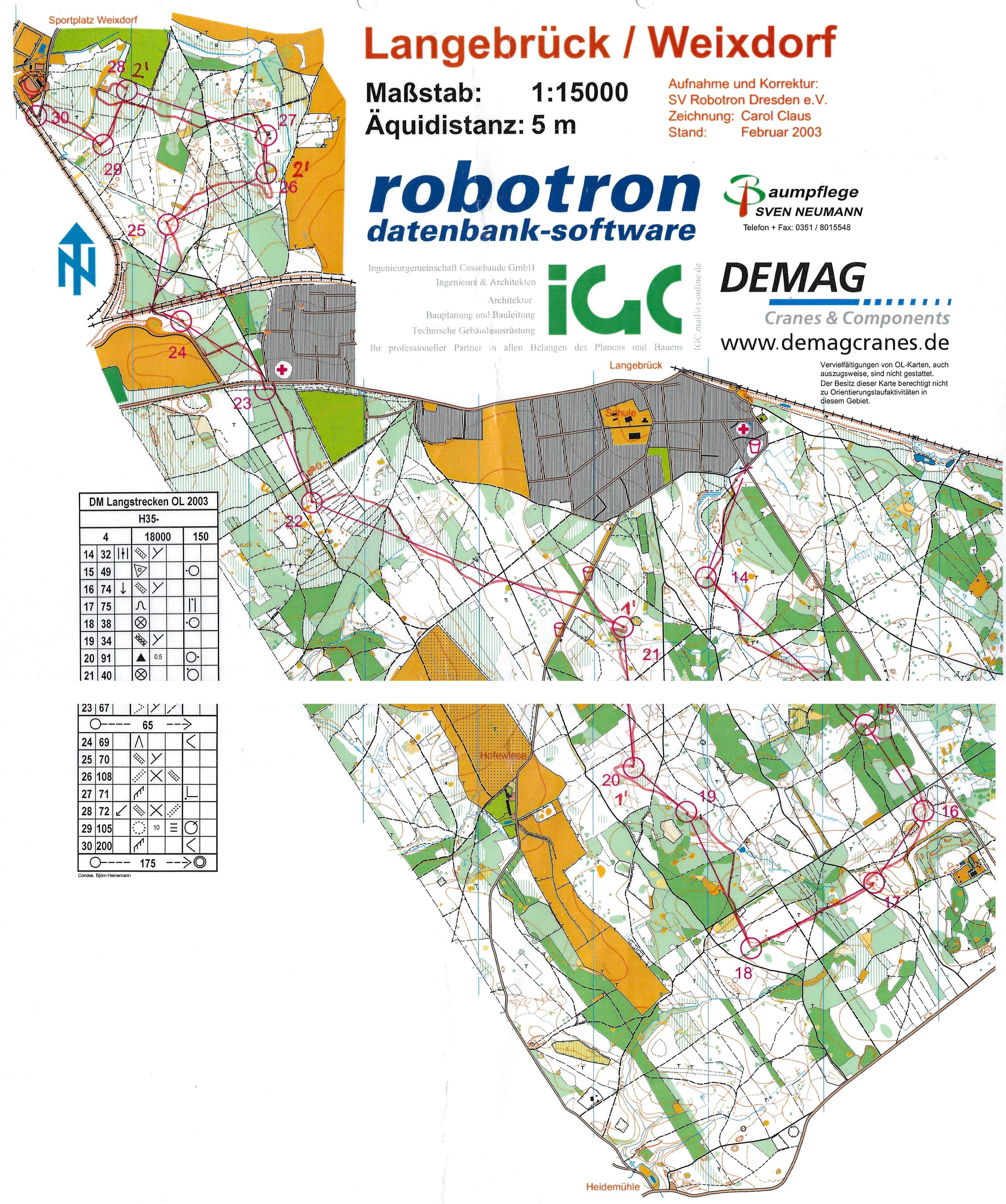 DBK Ultralang-OL 2003 Weixdorf - Karte 2 (15-03-2003)