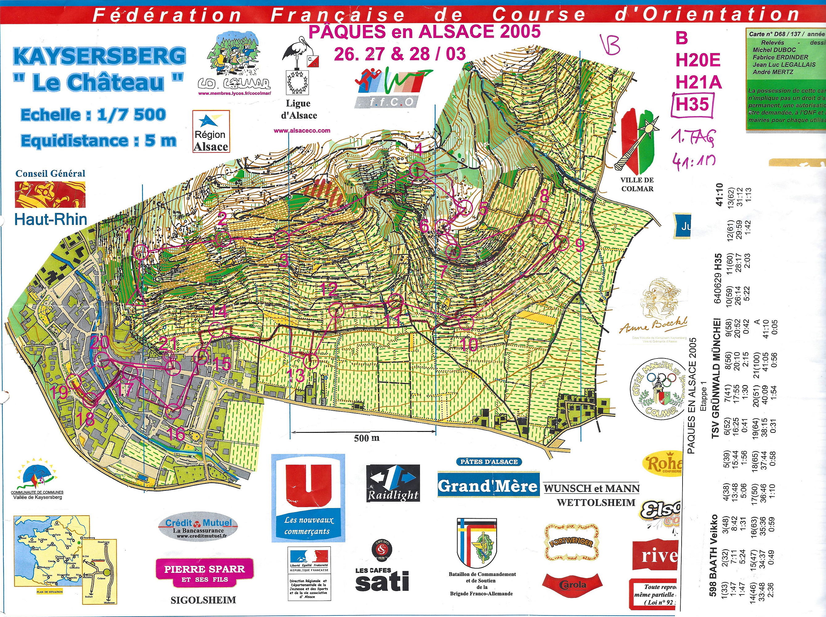 3-Tage-OL Elsass Etappe1 (25-03-2005)