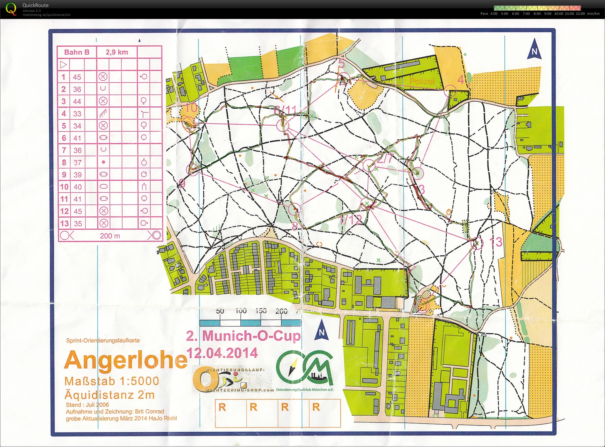 Munich O-Cup 2014 Lauf 2 (12-04-2014)