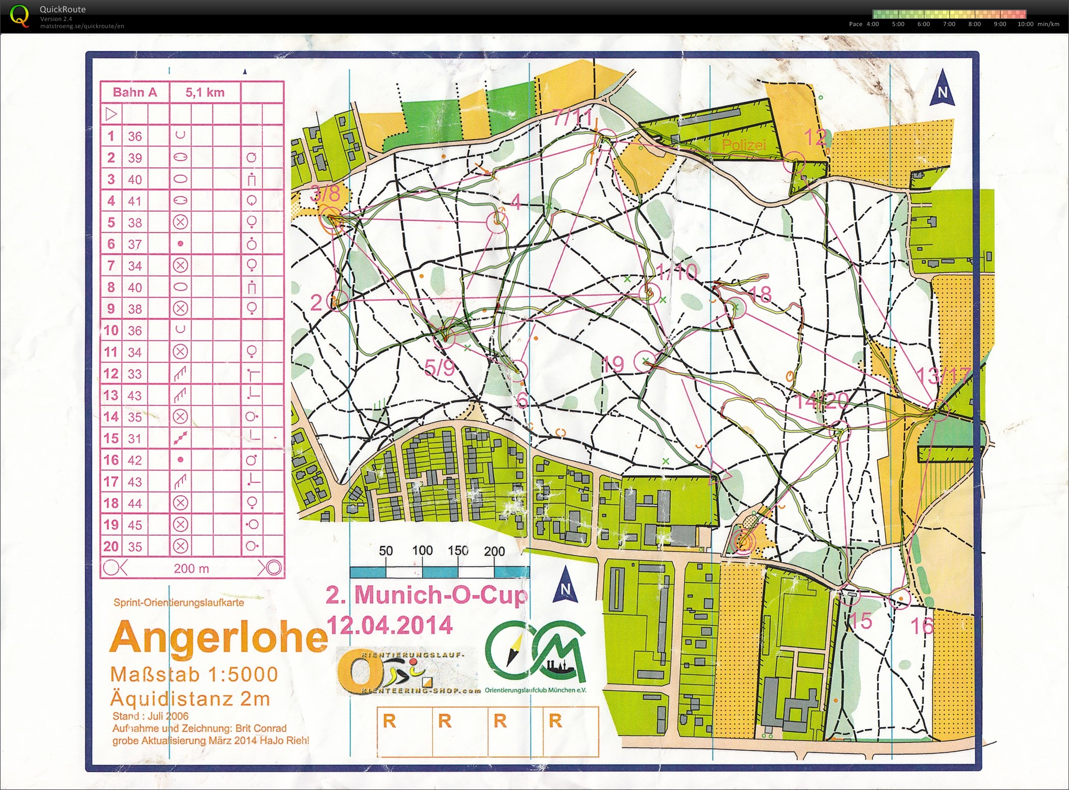 Munich O-Cup 2014 Lauf 2 (12-04-2014)