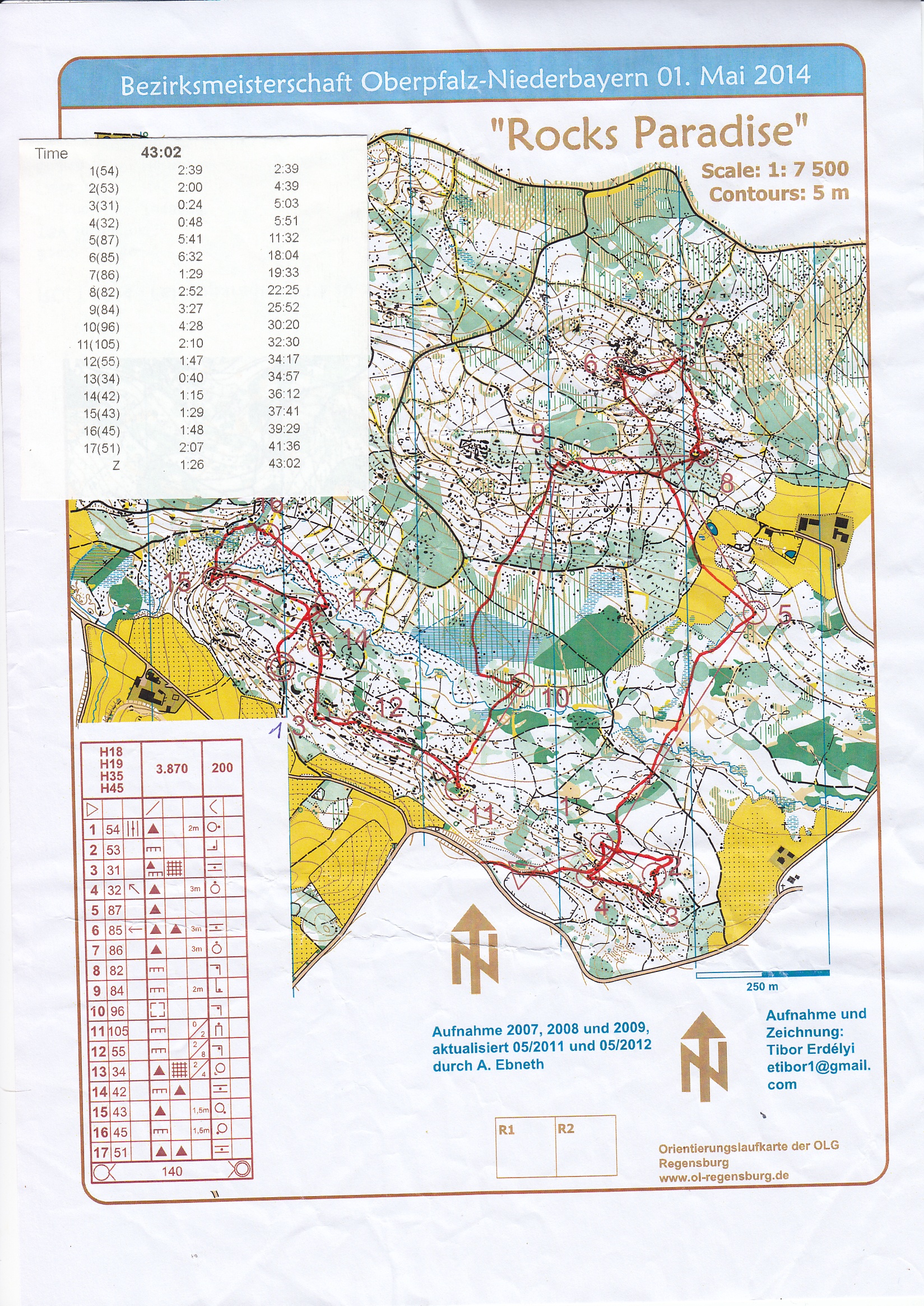 Regensbuger OL-Tour 2014 Lauf 1 (01.05.2014)