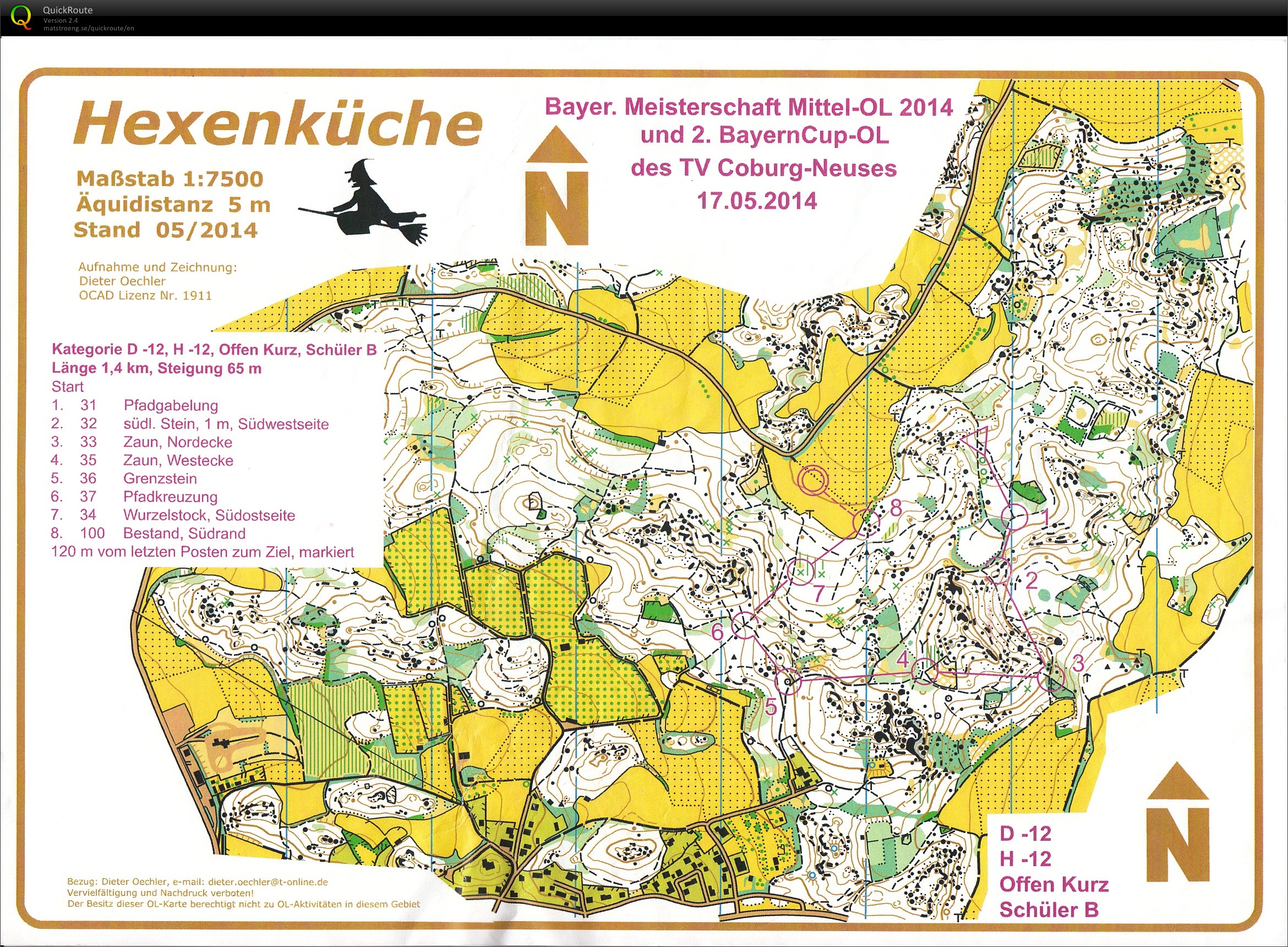 Bayerische Meisterschaften Mittel-OL 2014 (2014-05-17)