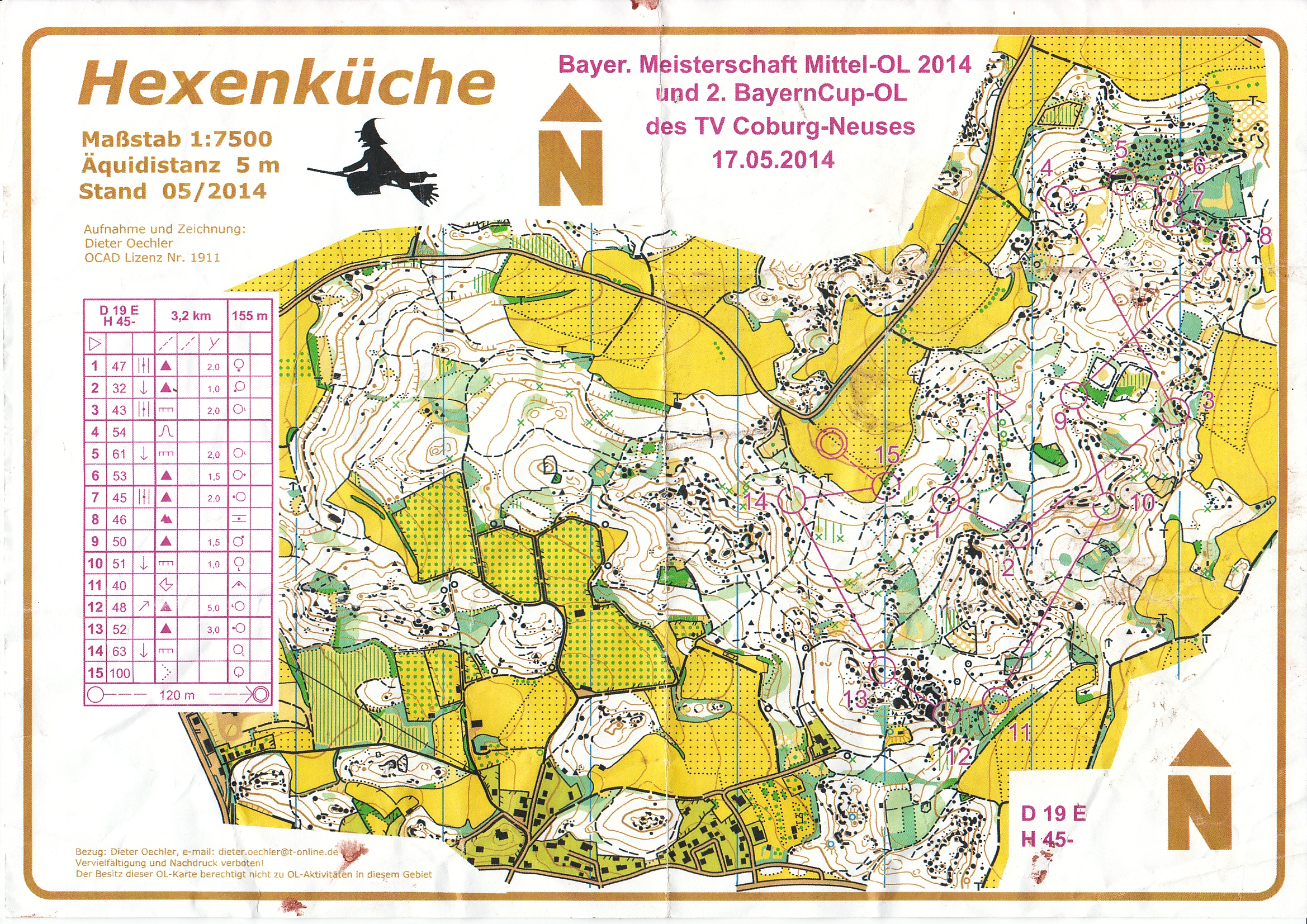 Bayerische Meisterschaften Mittel-OL 2014 (2014-05-17)