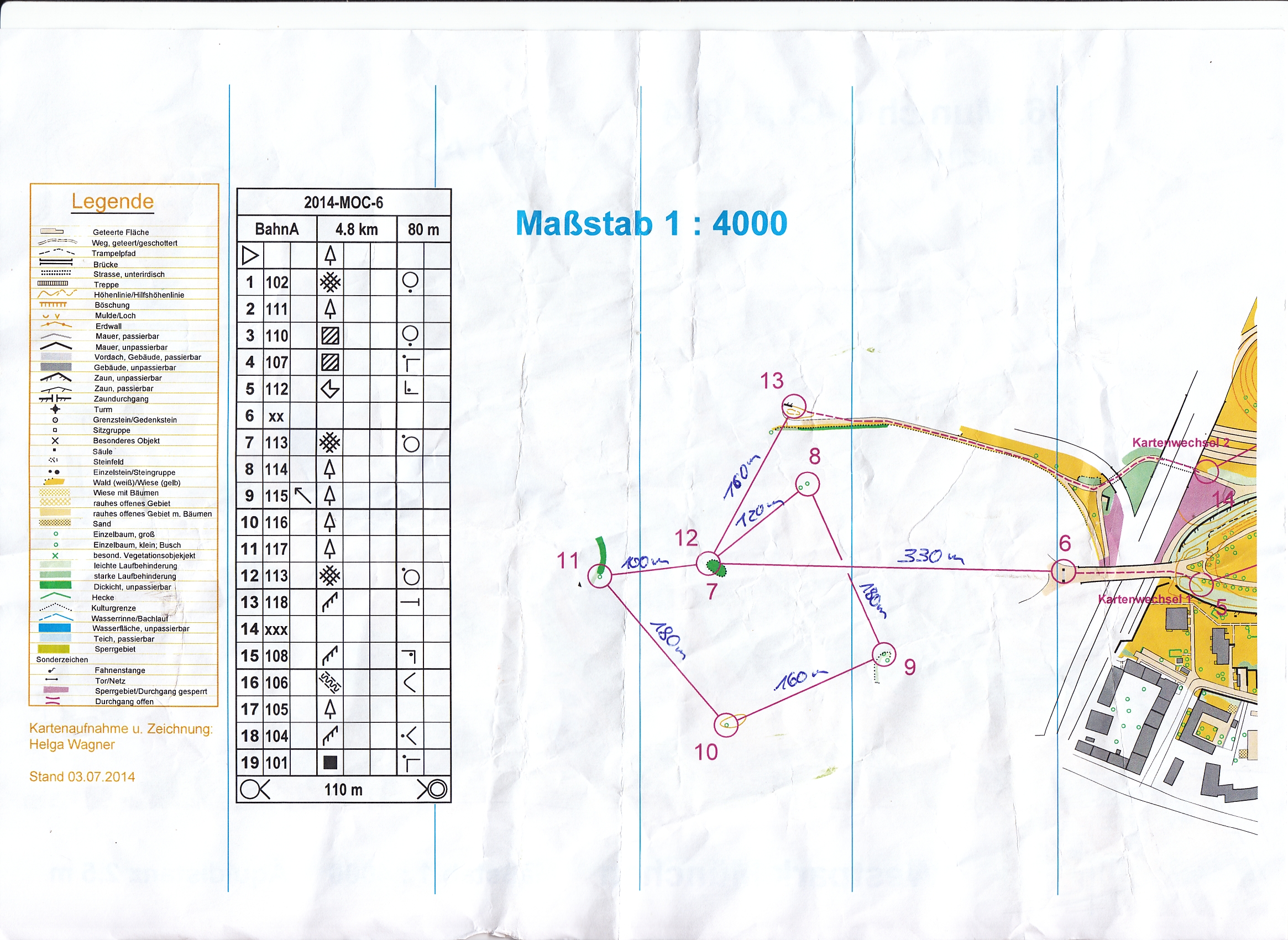 Munich O-Cup 2014 Lauf 6 Karte 2 (05-07-2014)