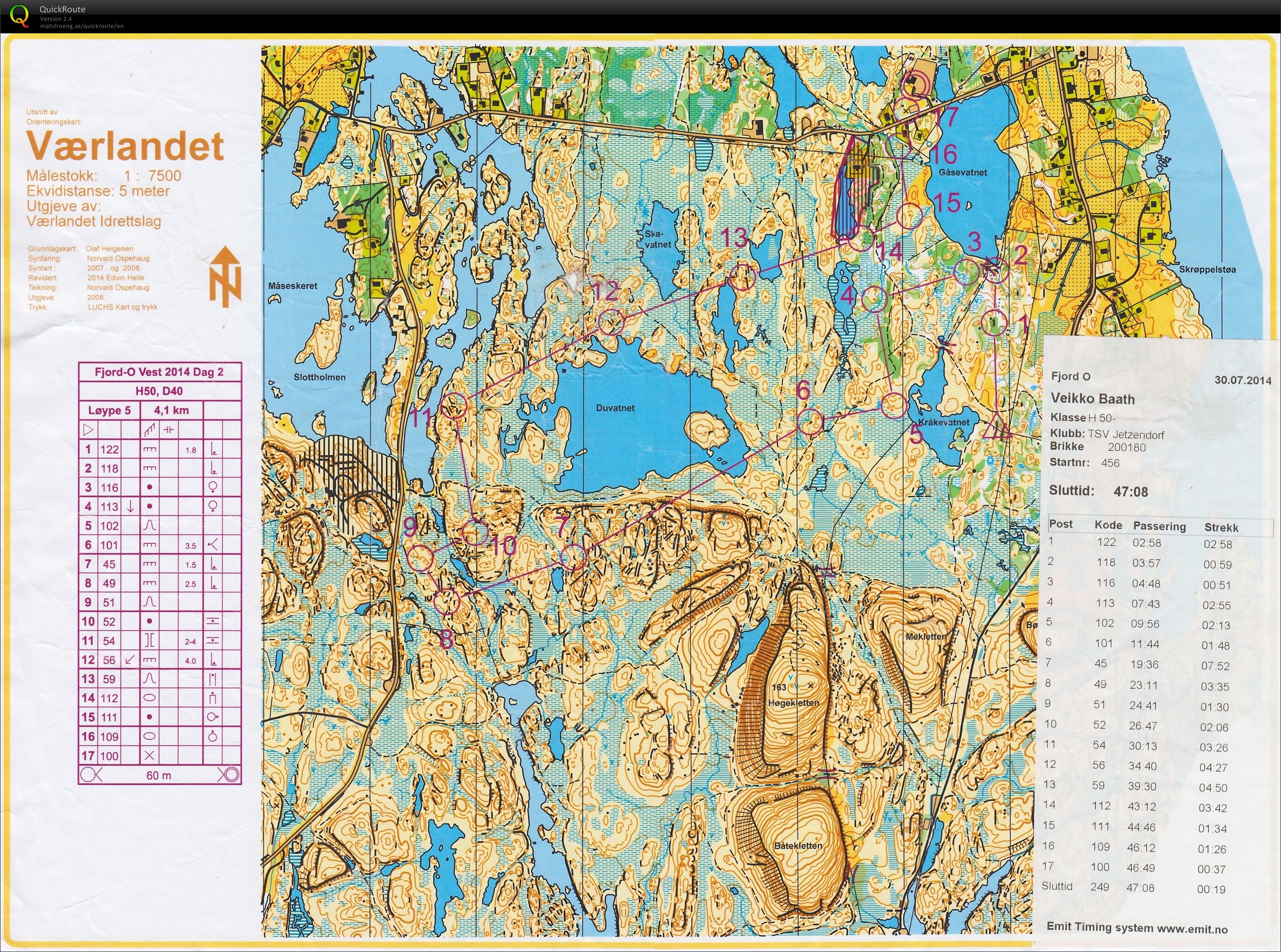 Fjord-O Vest 2014 Etappe 2 (2014-07-31)