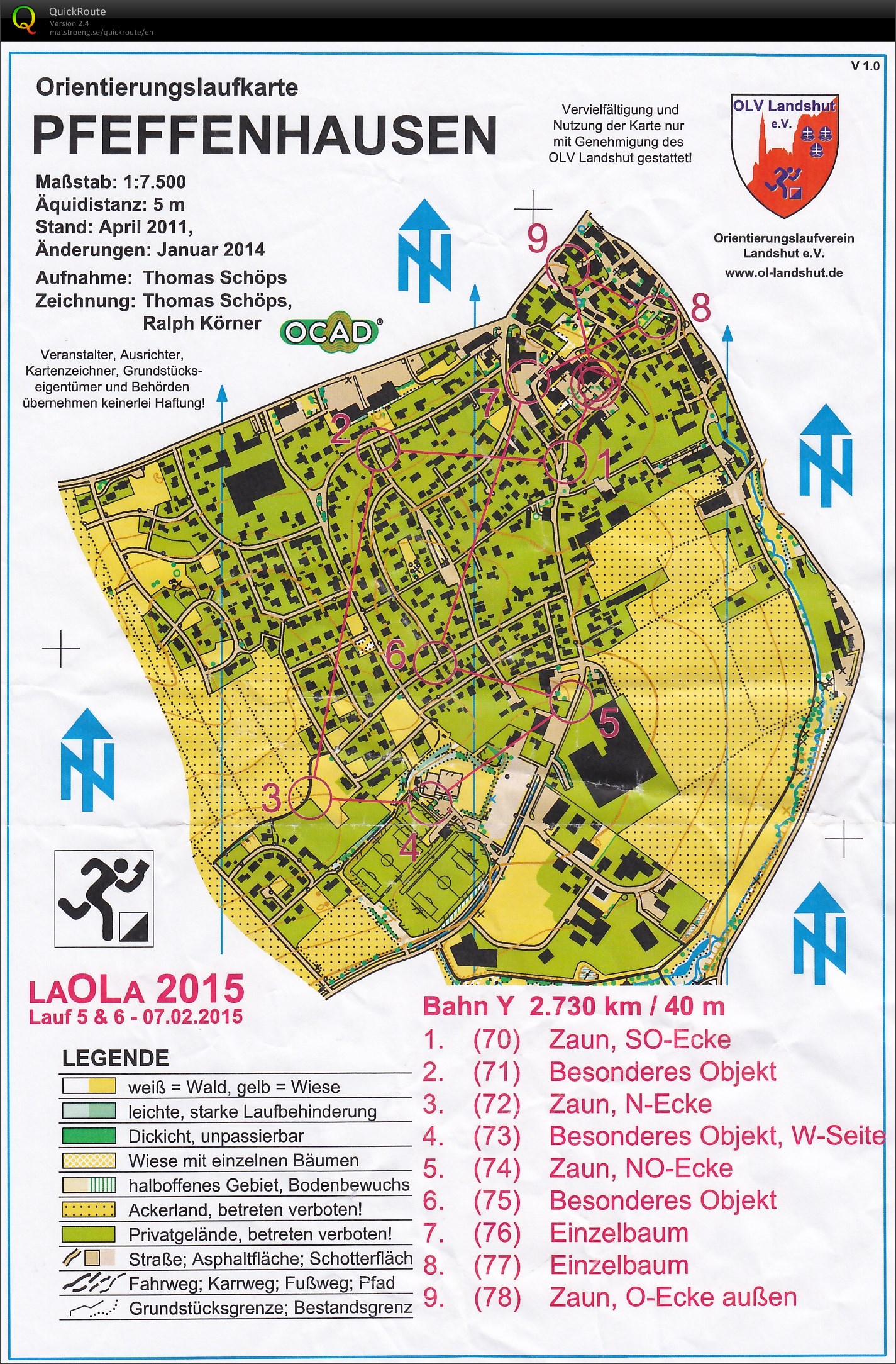 LAOLA 2015 Lauf 5 - Bahn y (07.02.2015)