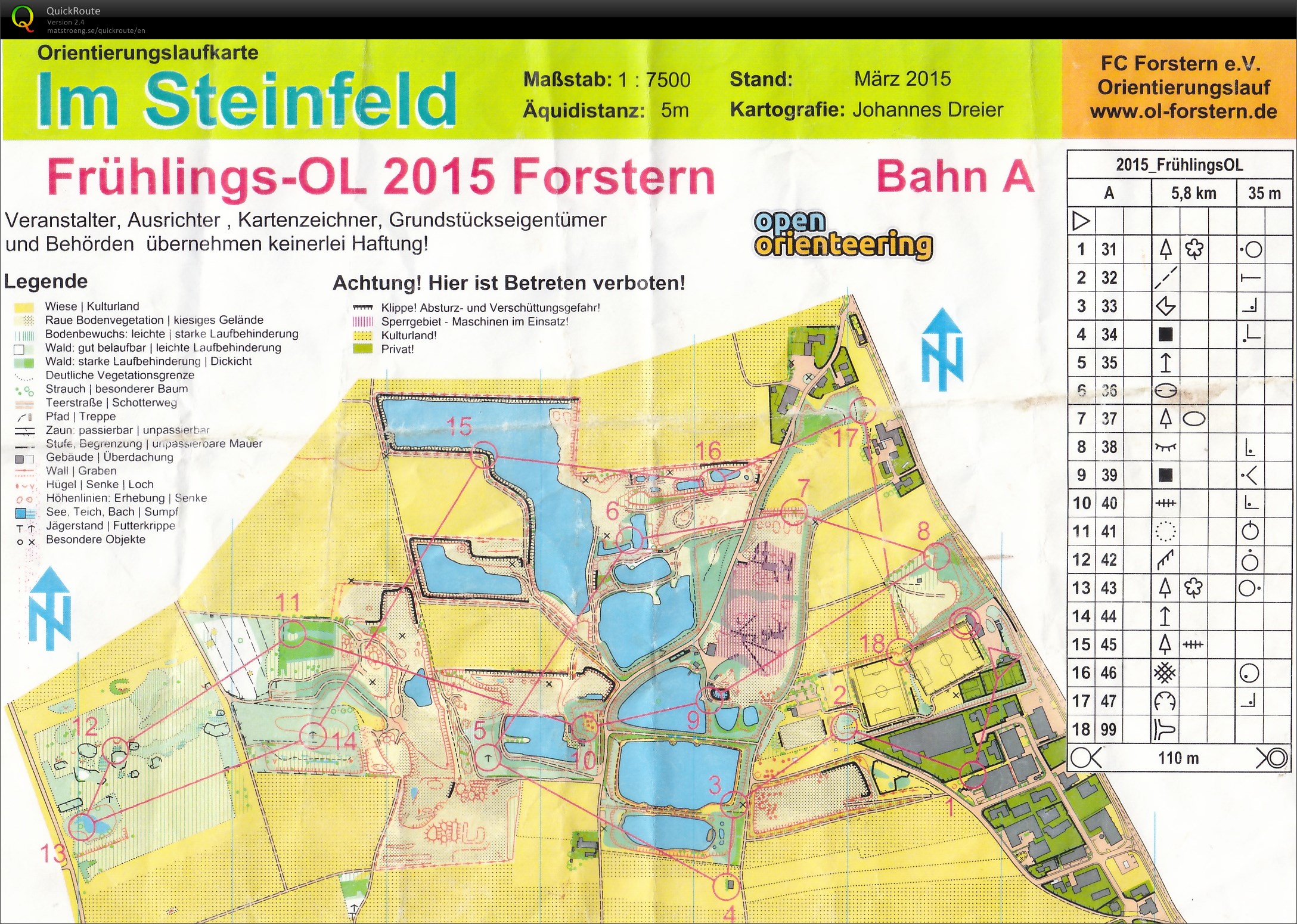 Frühlings-OL 2105 Forstern (29.03.2015)