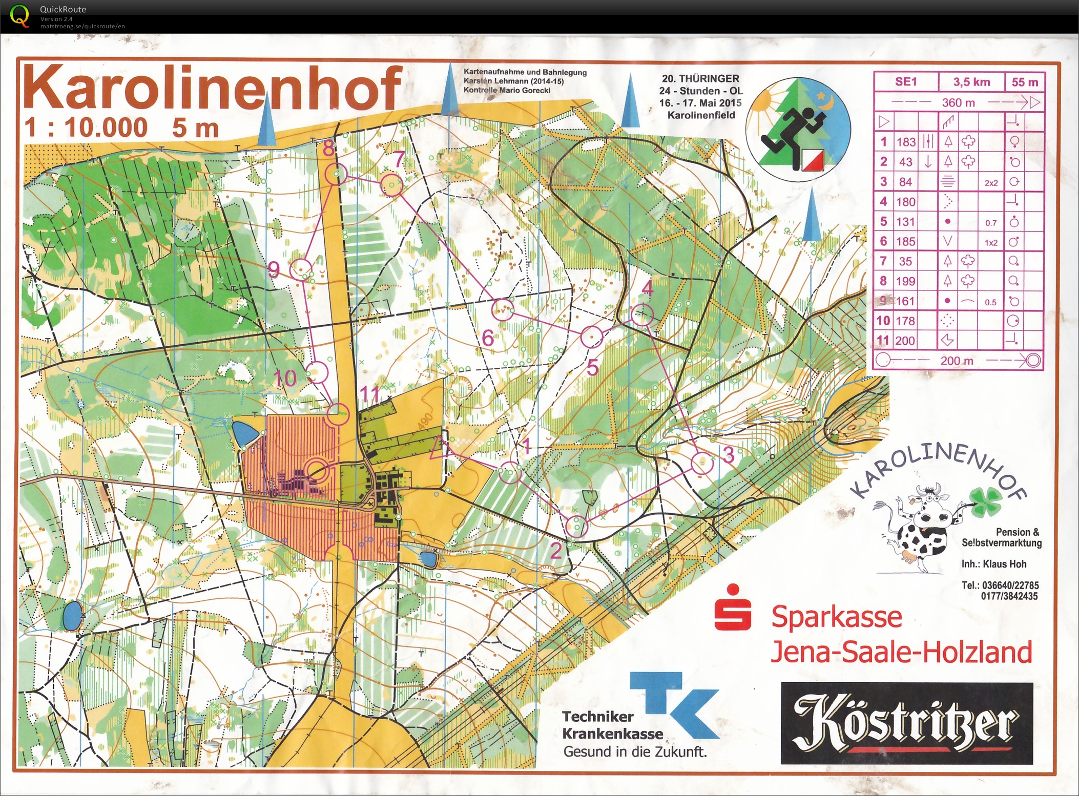 12h-OL 2015 Karolinenfield Lauf 1 SE1 (16.05.2015)