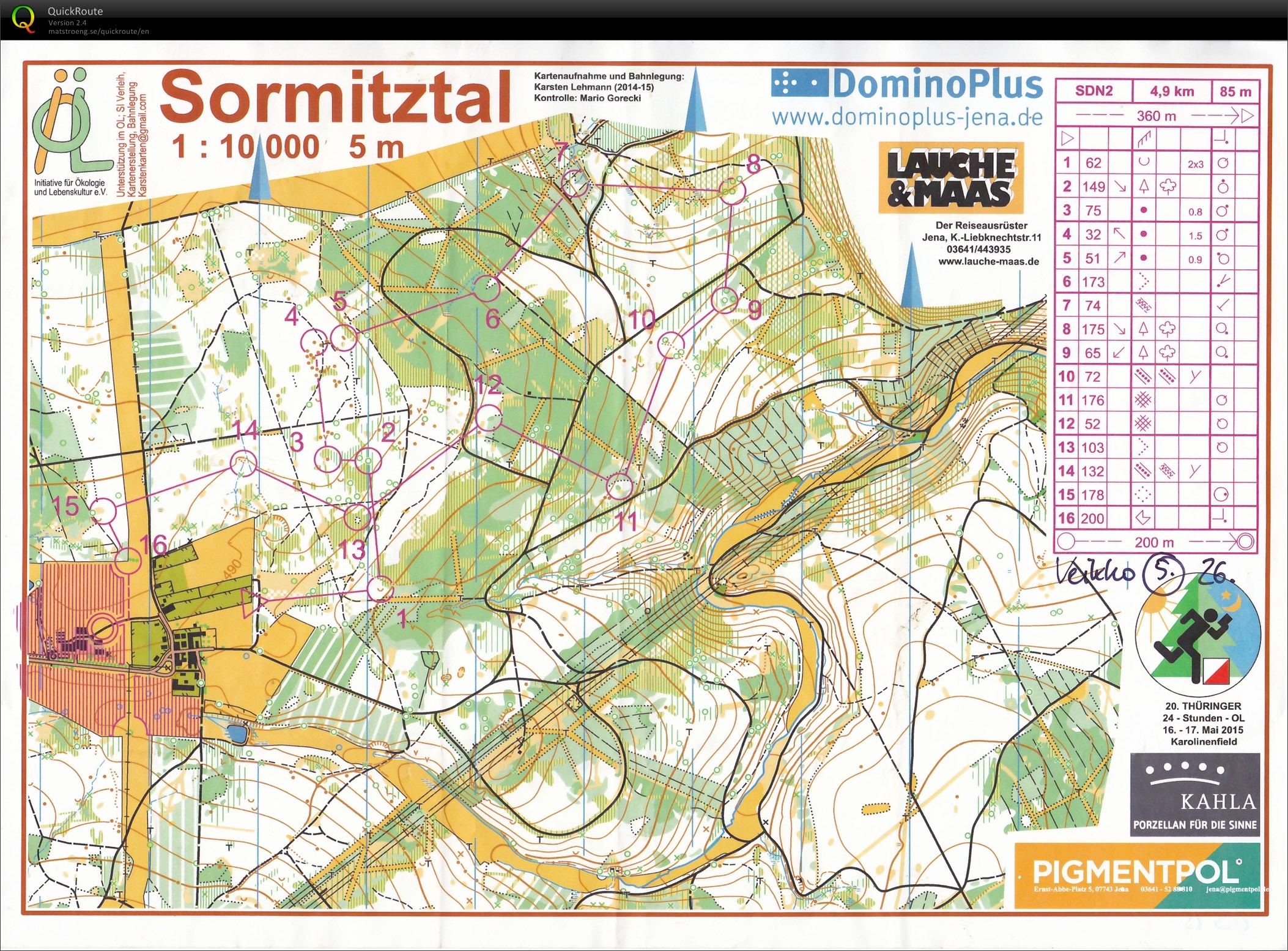 20. 24h-OL 2015 Karolinenfield Lauf 5 SDN2 (17-05-2015)