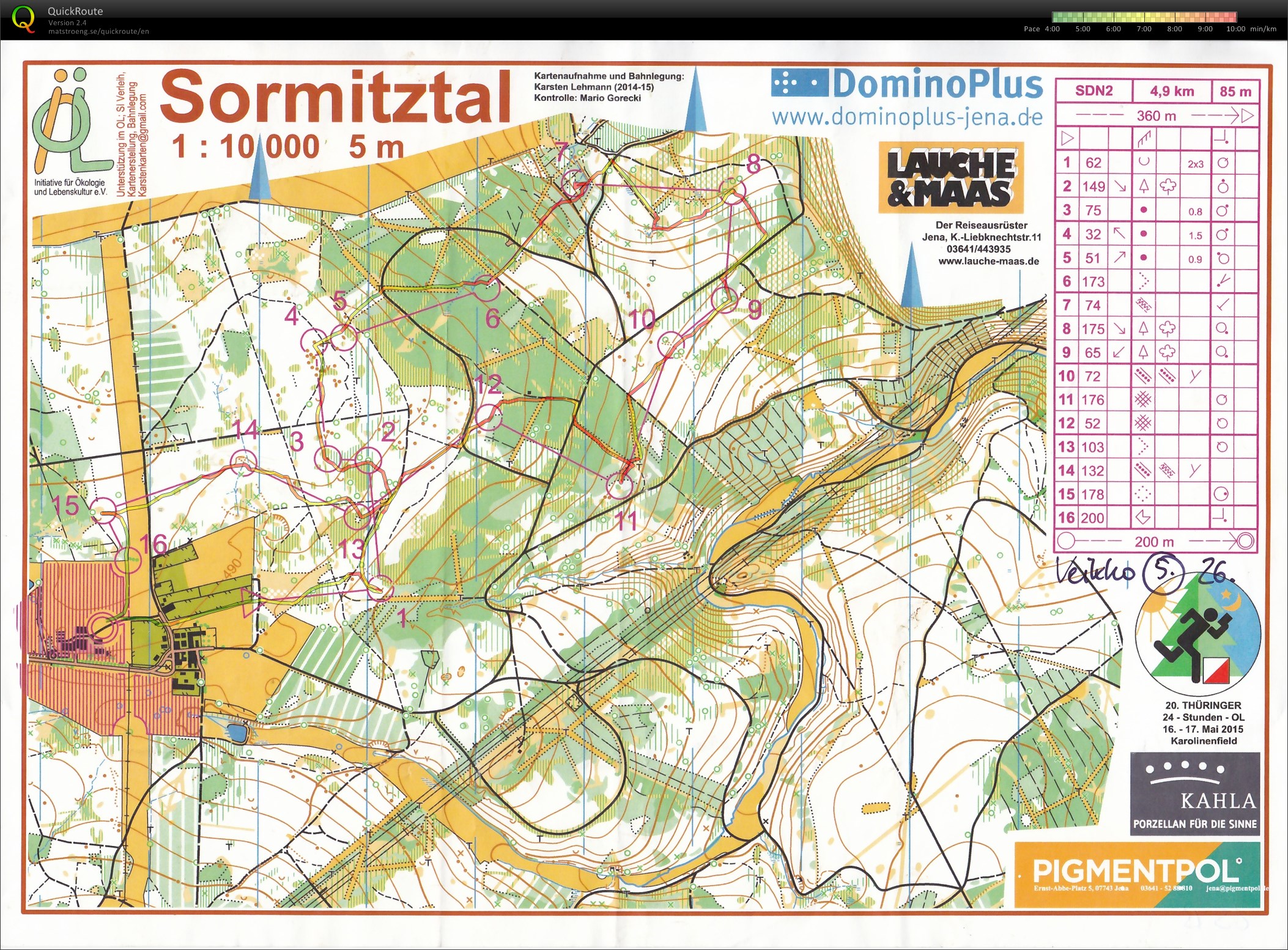 20. 24h-OL 2015 Karolinenfield Lauf 5 SDN2 (17/05/2015)