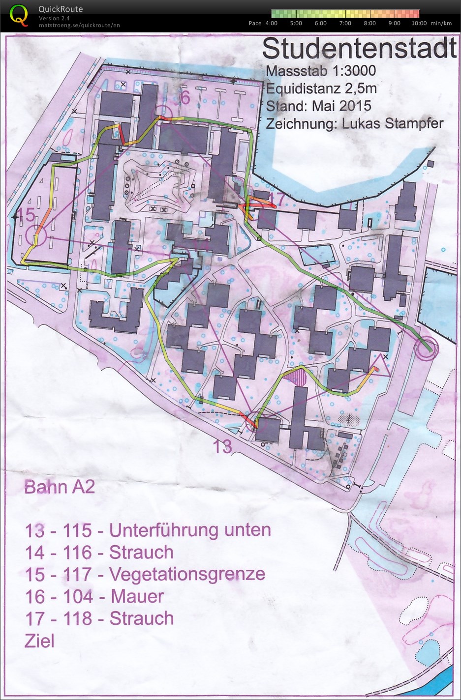 Munich O-Cup 2015 Lauf 4 - Karte 2 (24.05.2015)