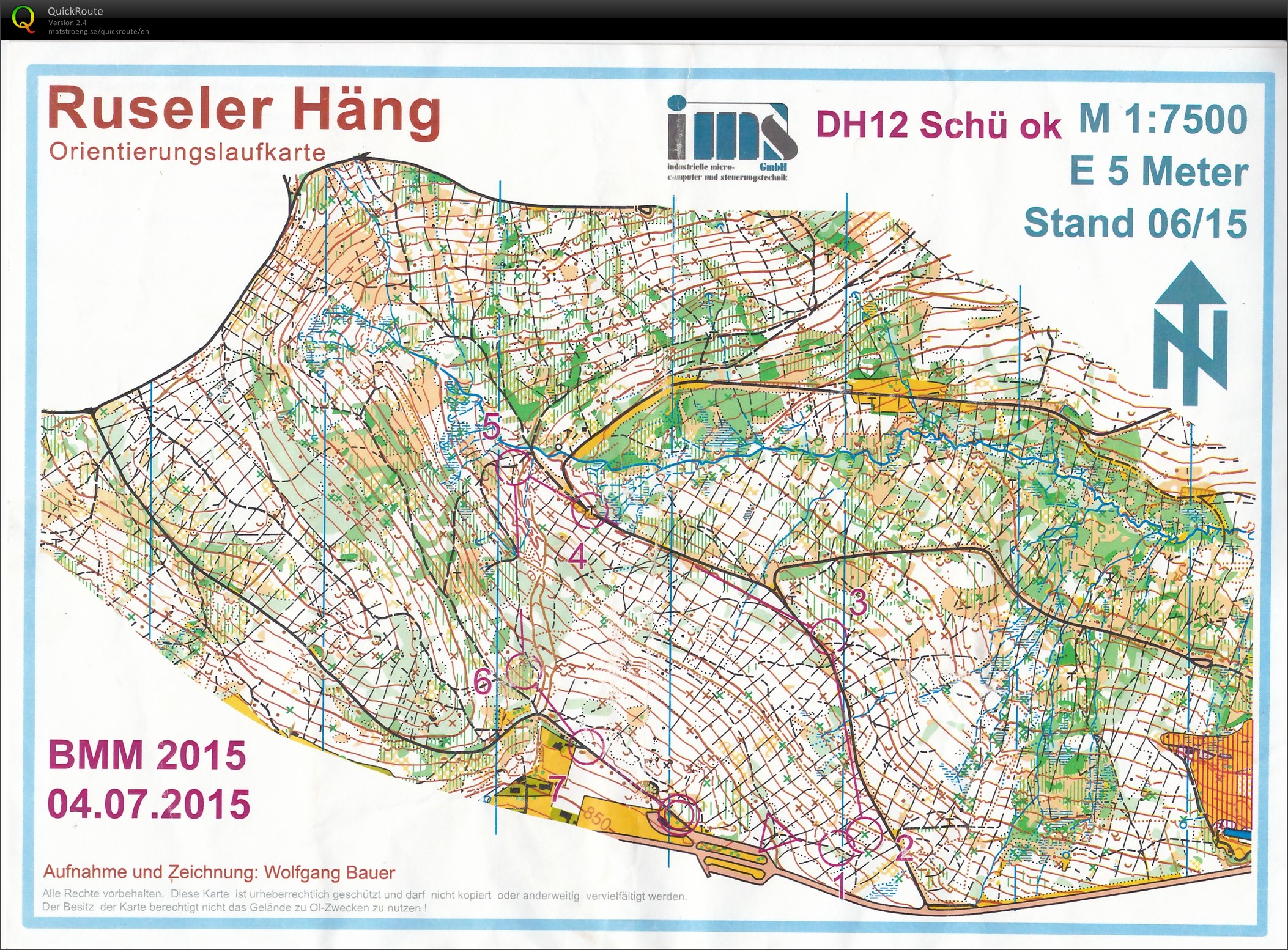 Bayerische Meisterschaften Mittel-OL 2015 - Rusel (04.07.2015)