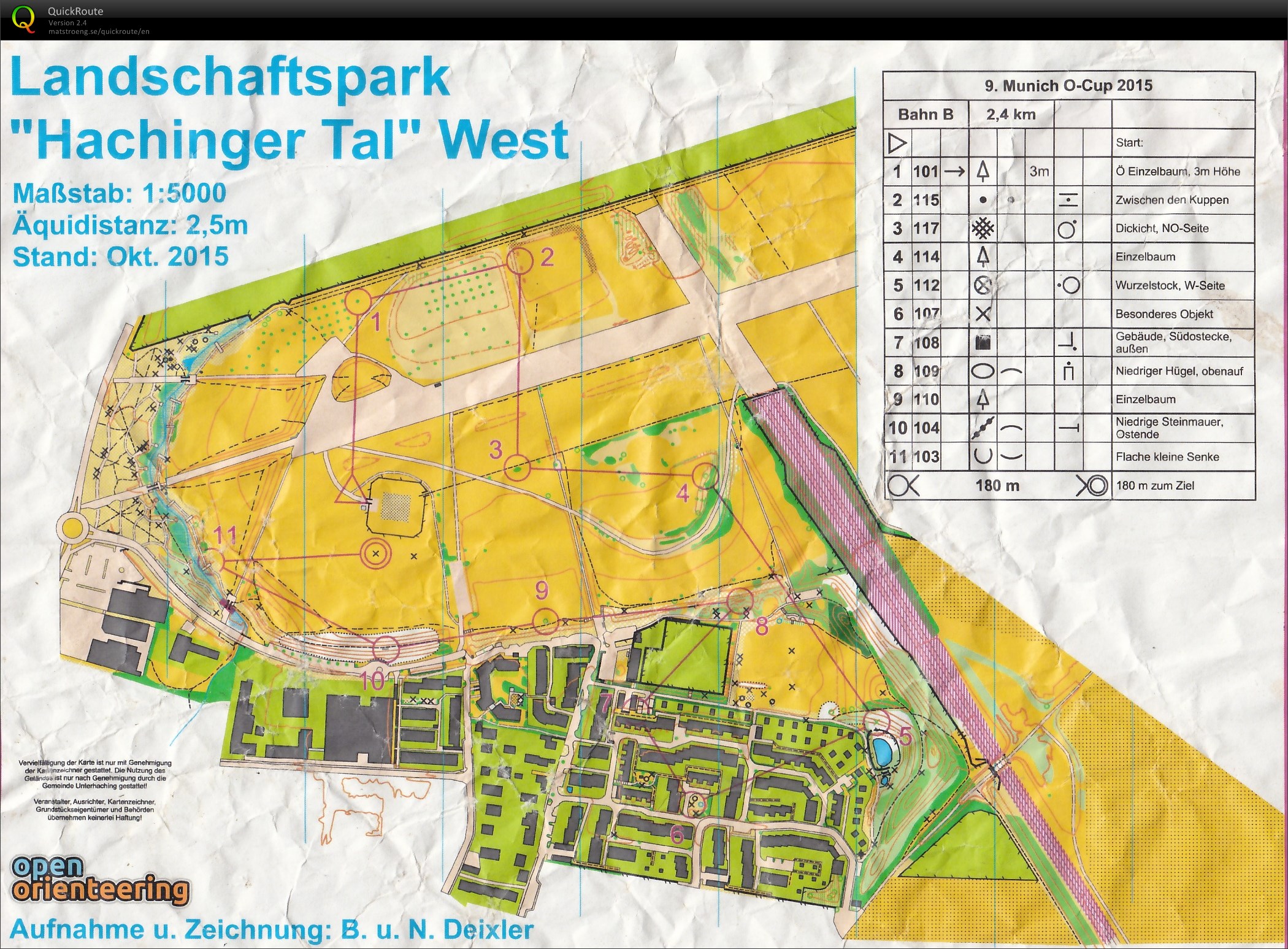 Munich O-Cup 2015 Lauf 9 Unterhaching (24/10/2015)