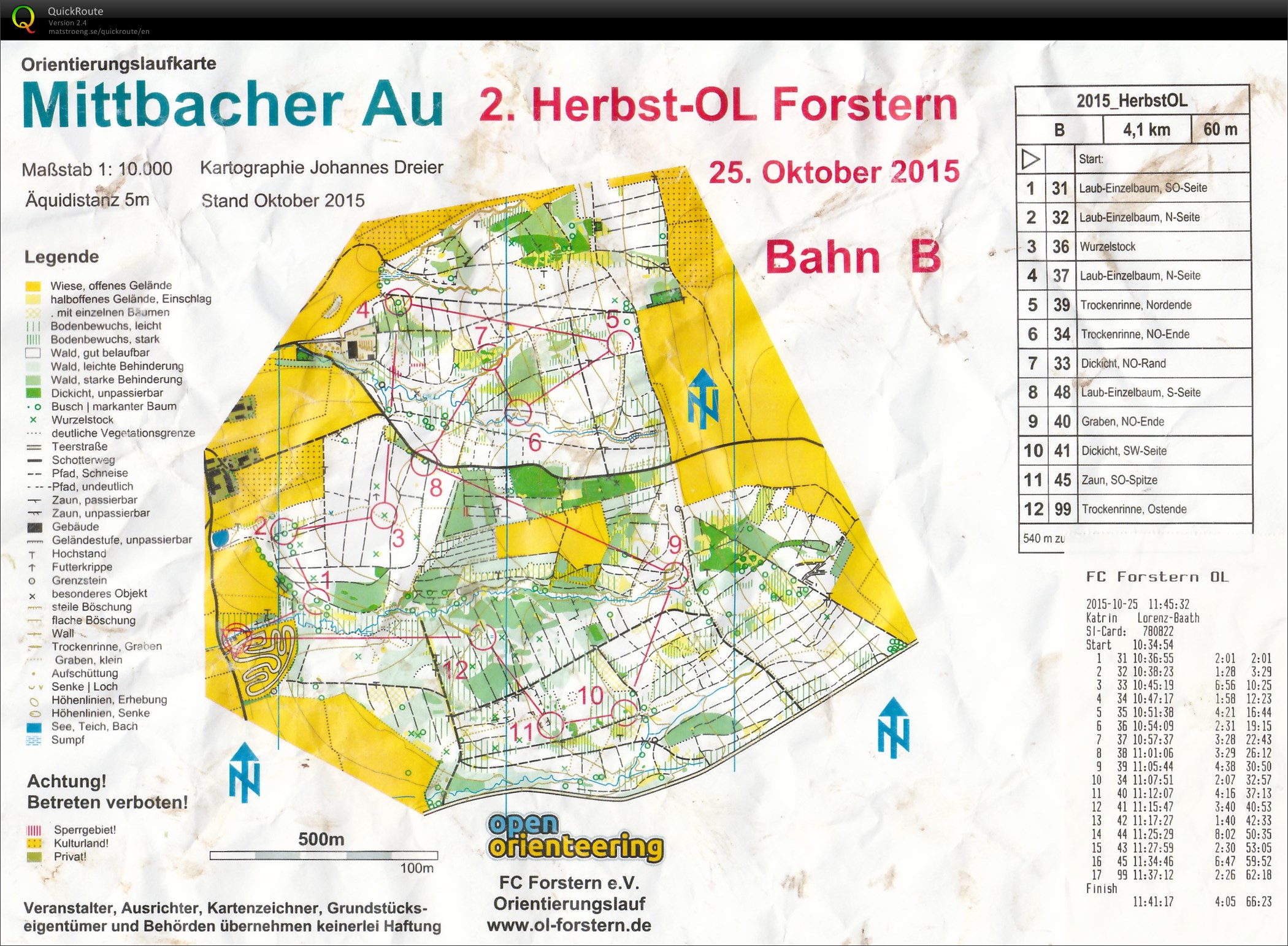 Herbst-OL Forstern (25/10/2015)