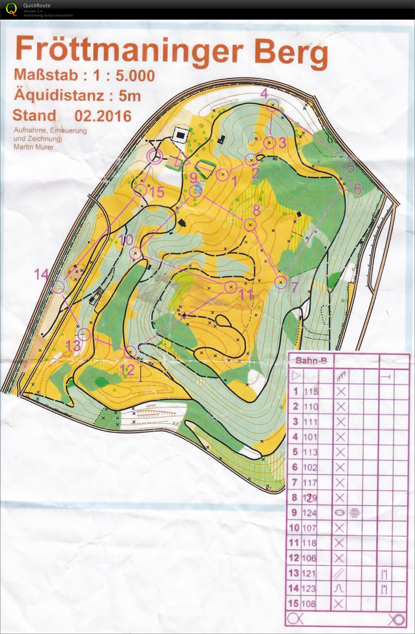 Munich O-Cup 2016 Lauf 1 Fröttmaning (2016-03-05)