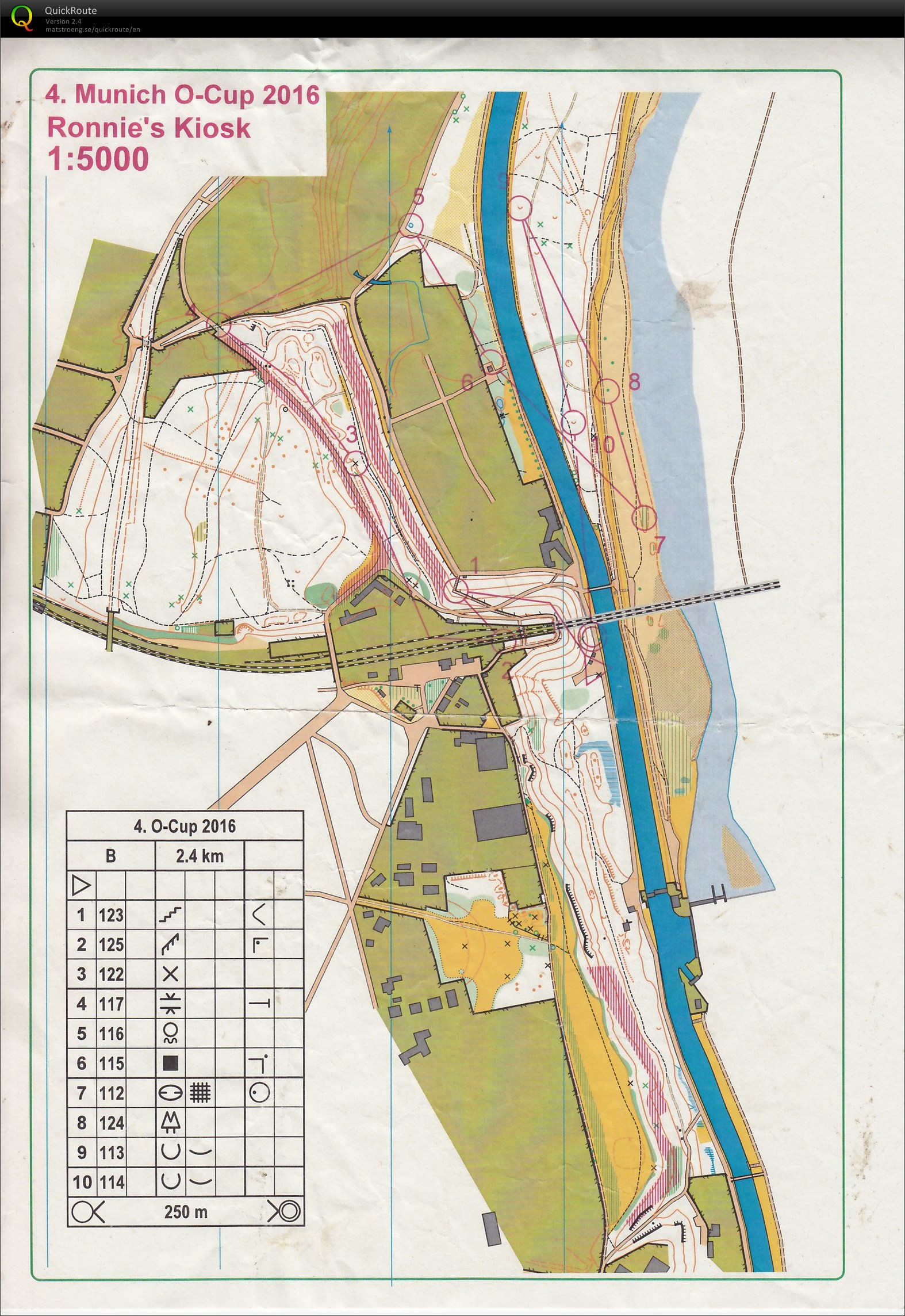 Munich O-Cup 2016 Lauf 4 - Flaucher Süd (2016-05-28)