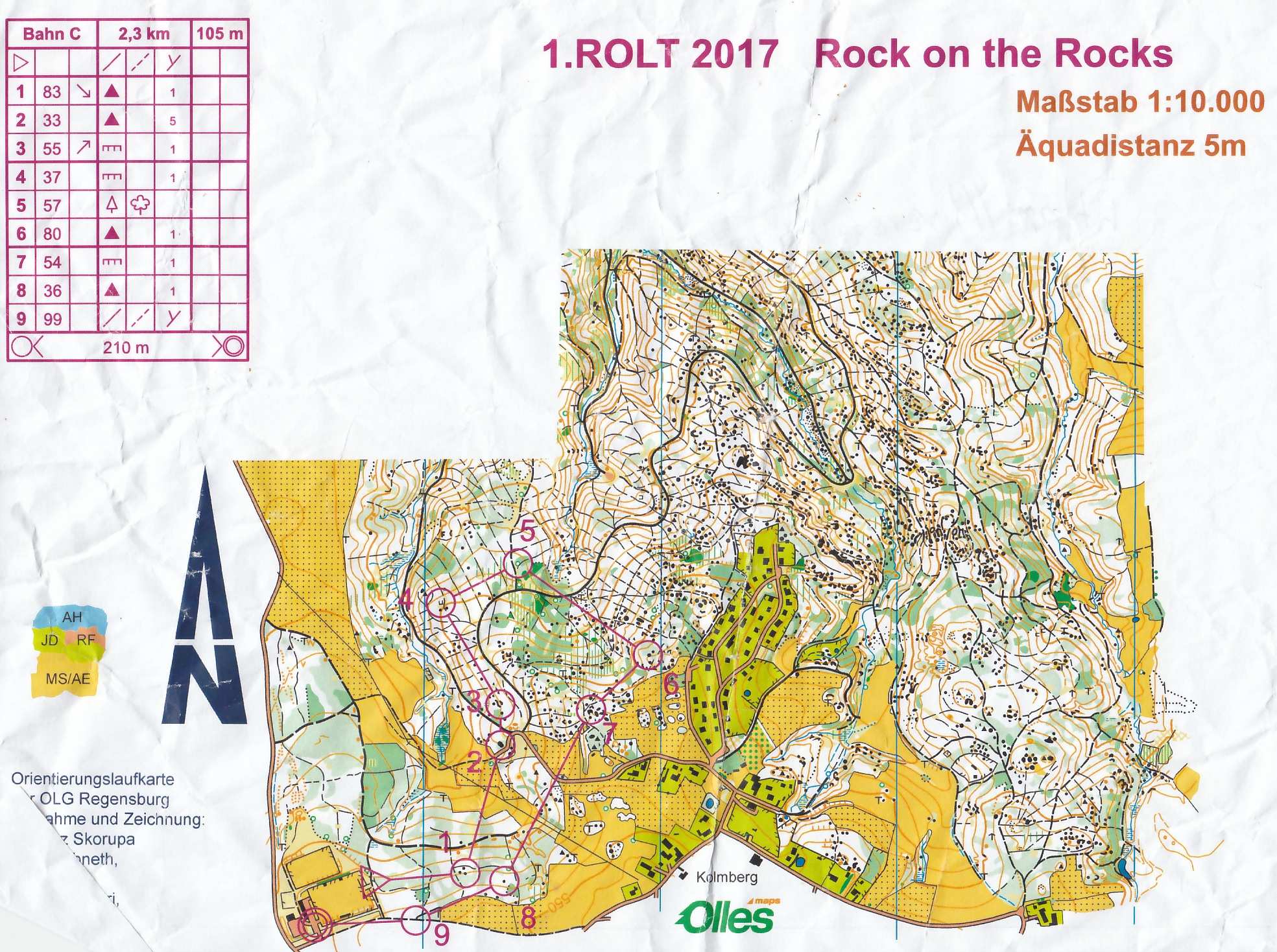 Regensburger OL-Tour 2017 Lauf 1 (18/03/2017)