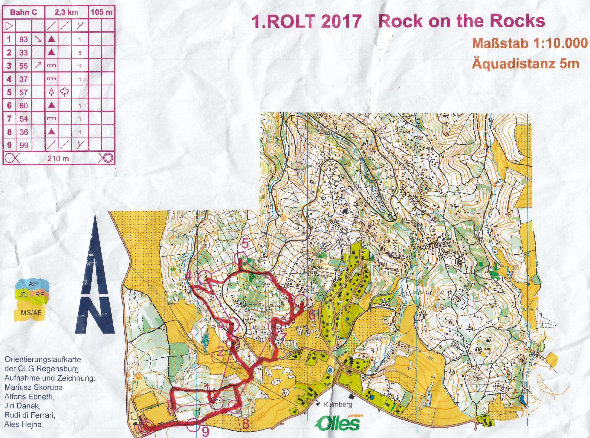 Regensburger OL-Tour 2017 Lauf 1 (18-03-2017)