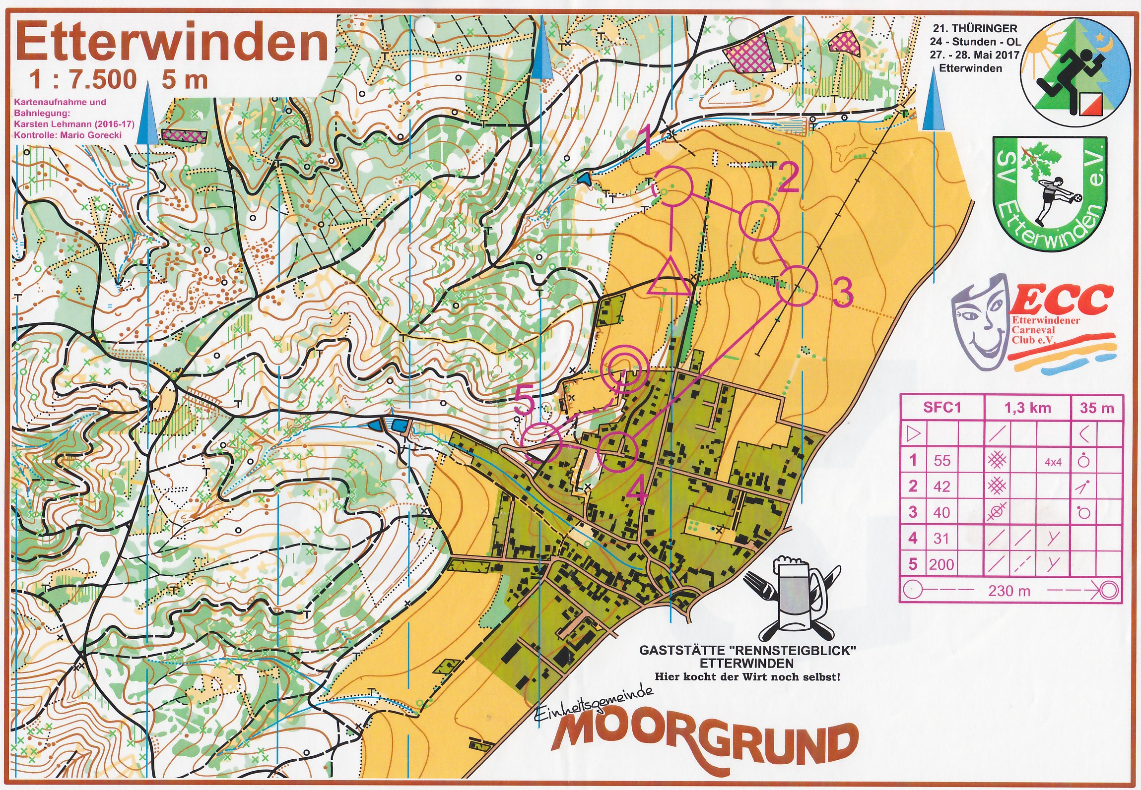 21. 24h-OL 2017 Etterwinden - Lauf 1 (27.05.2017)