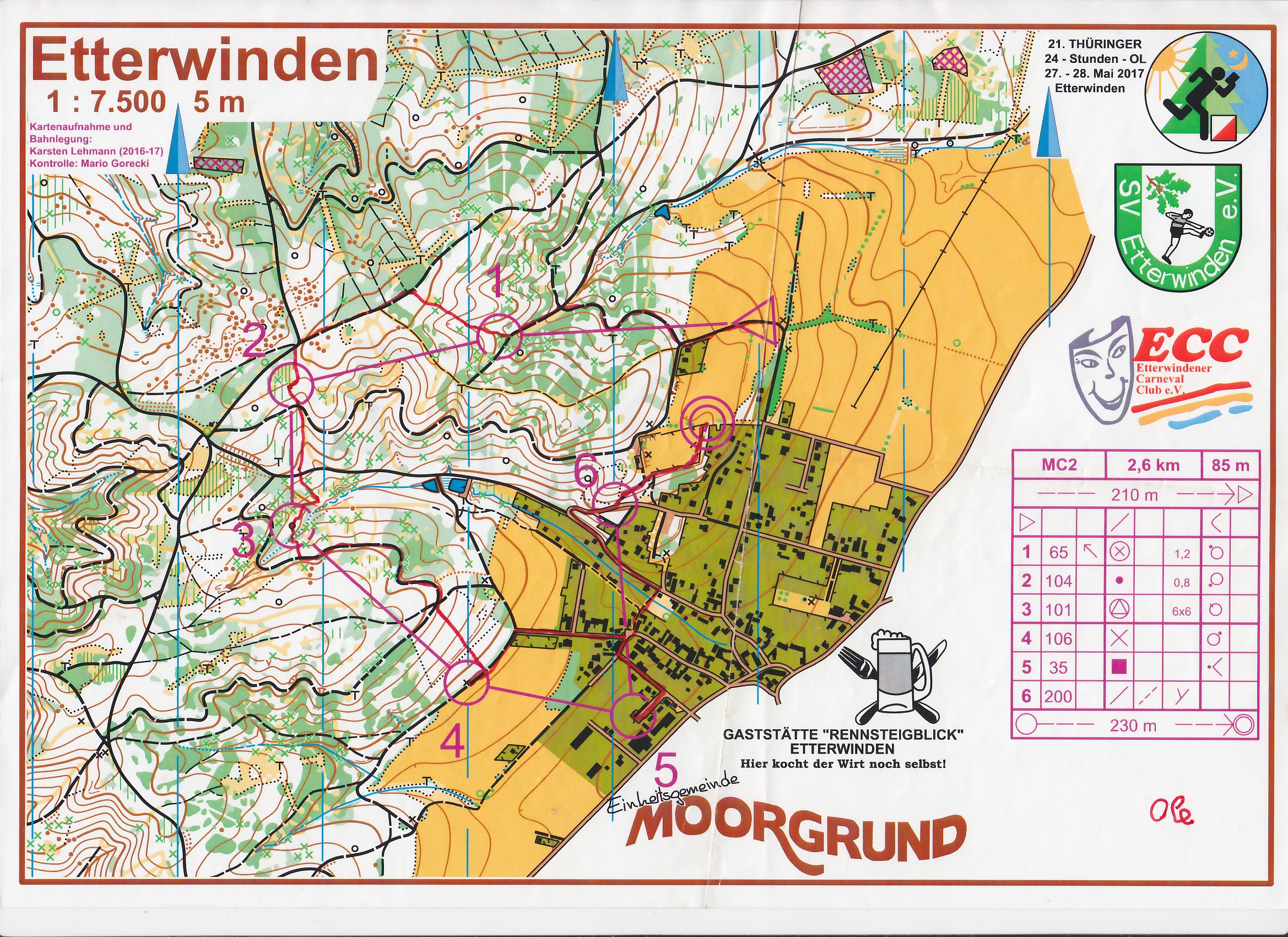 21. 24h-OL 2017 Etterwinden - Lauf 3 (27.05.2017)