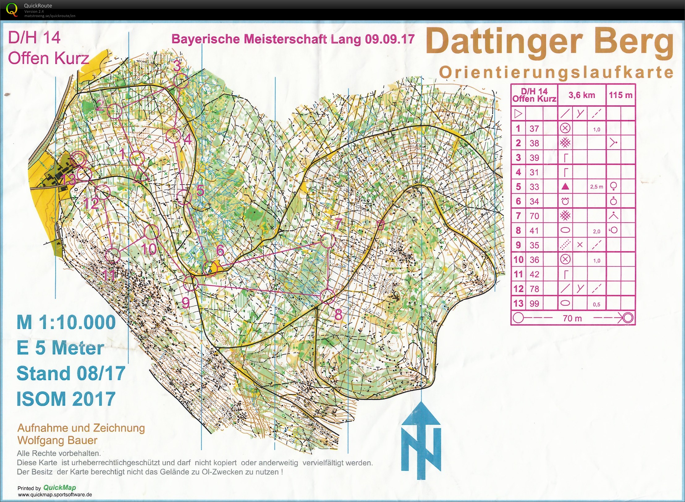 Bayerische Meisterschaften Lang-OL 2017 (09.09.2017)