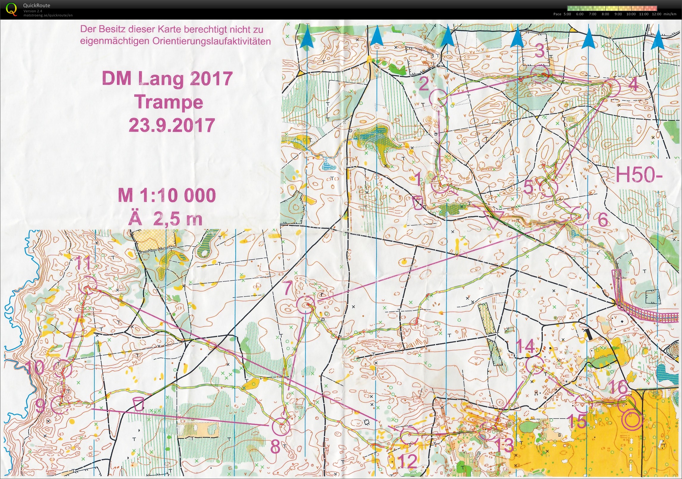 Deutsche Meisterschaften Lang-OL 2017 Trampe (23/09/2017)