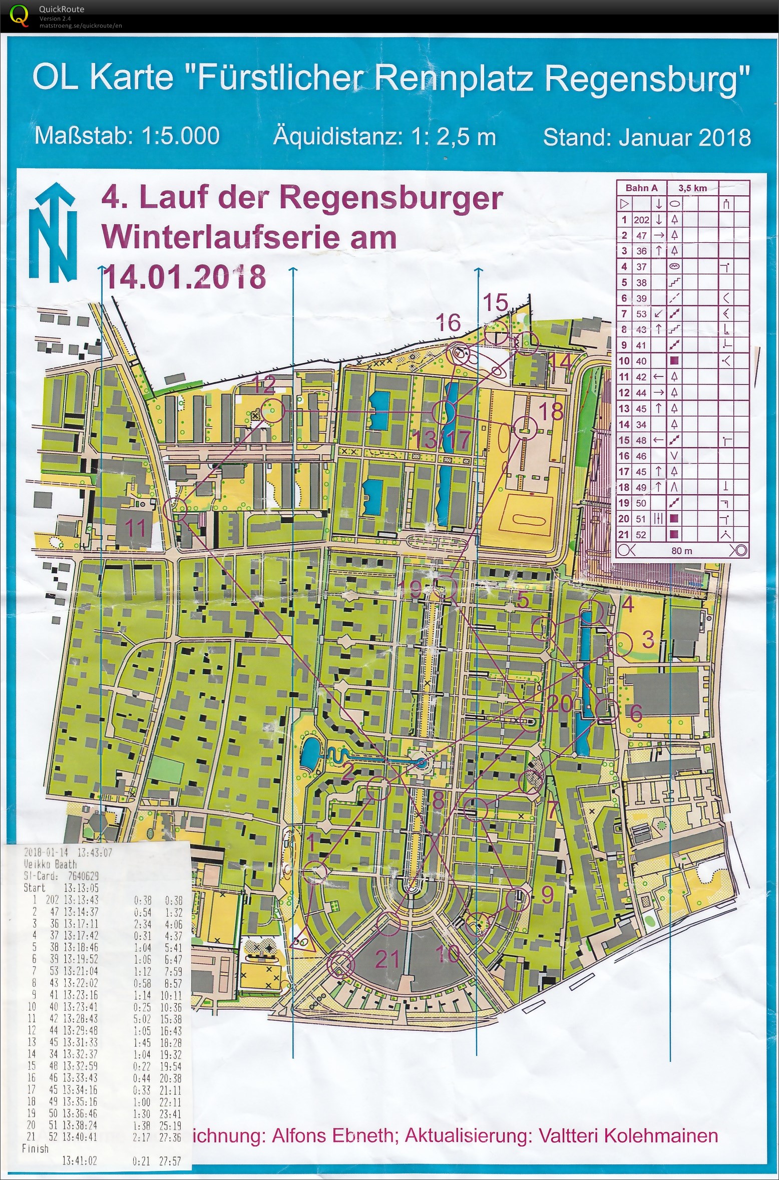 Winterlaufserie Regensburg 2018 Lauf 4 (14.01.2018)