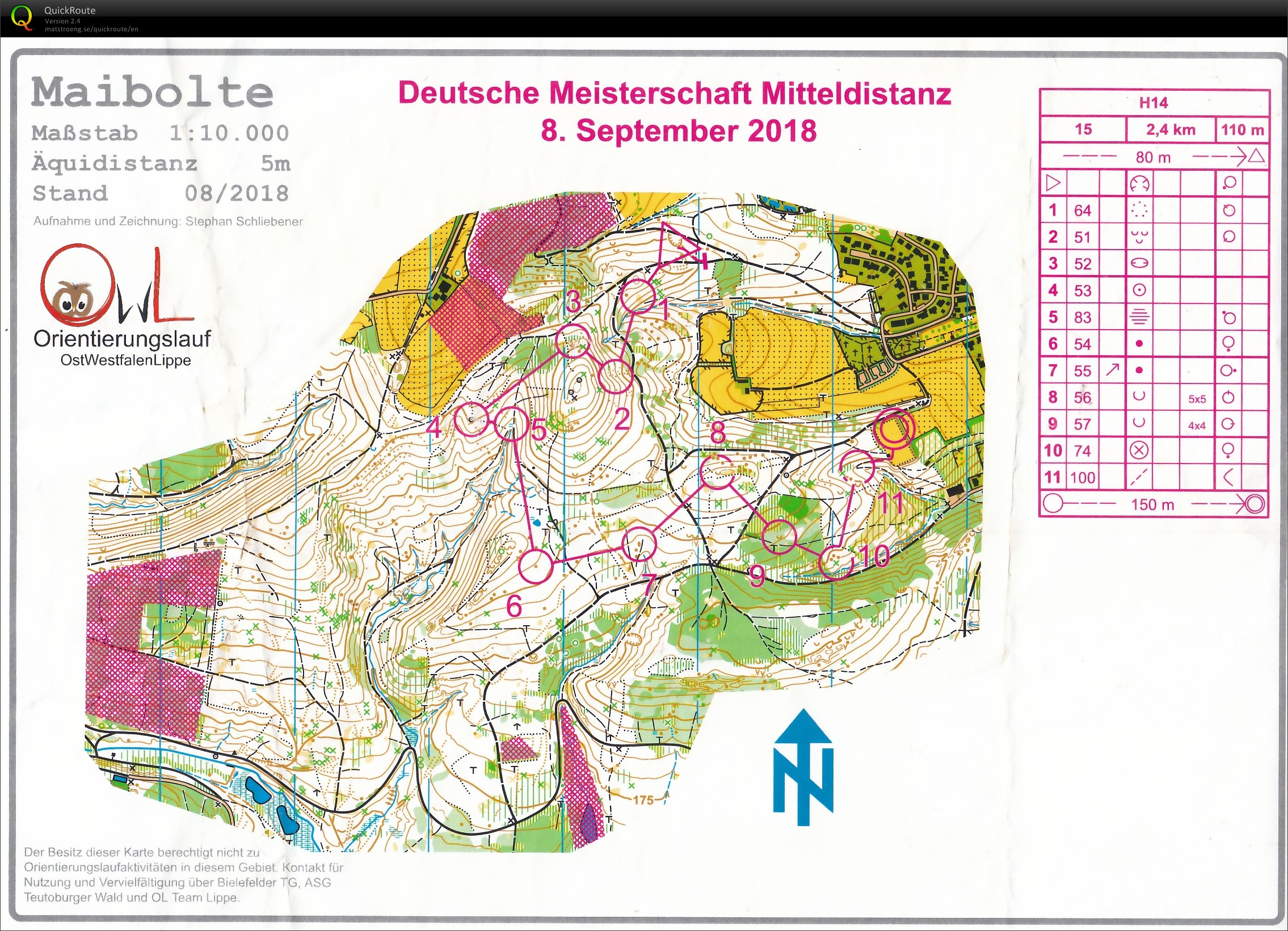 Deutsche Meisterschaften Mittel-OL 2018 Lemgo (08-09-2018)