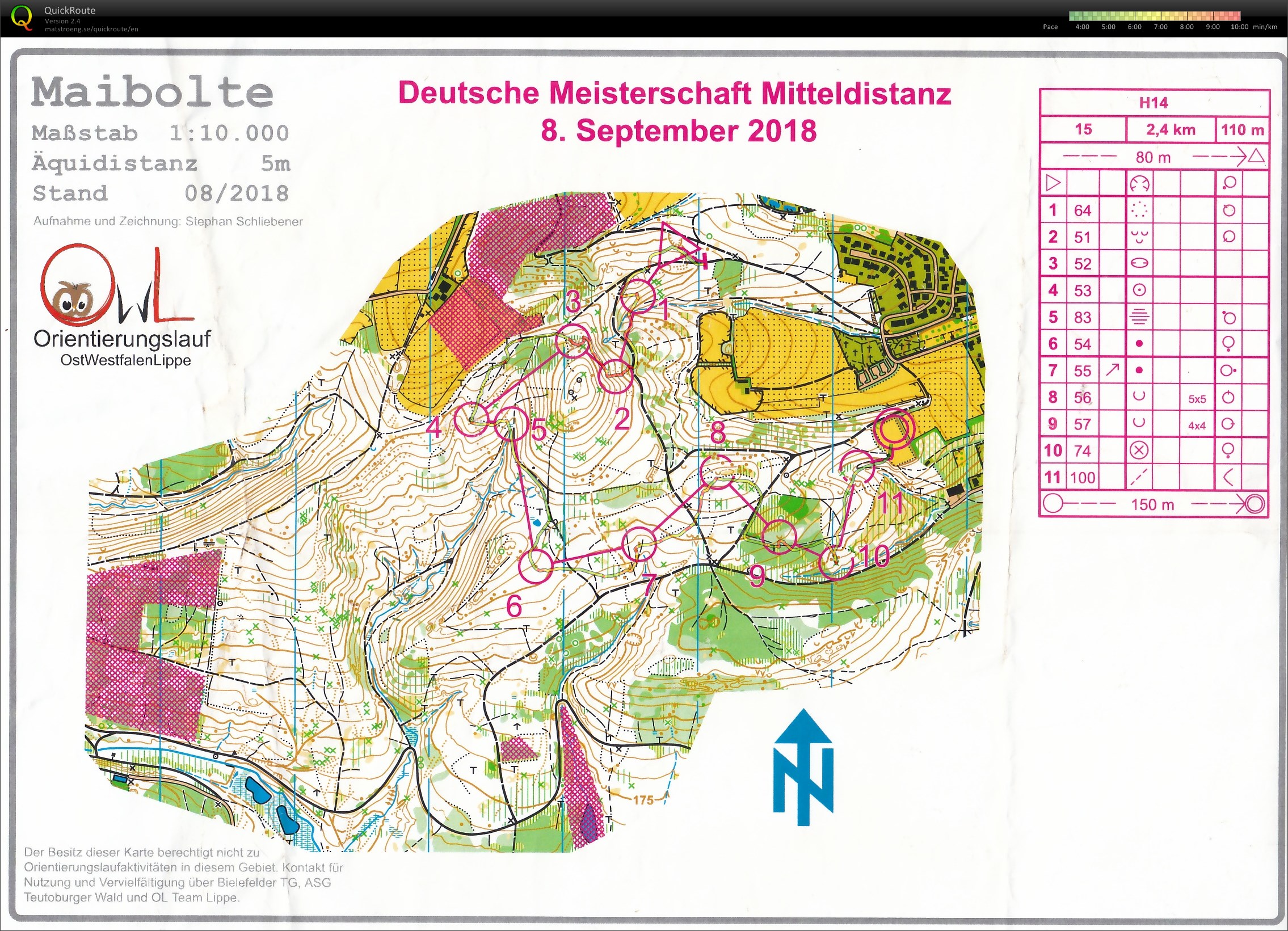 Deutsche Meisterschaften Mittel-OL 2018 Lemgo (08/09/2018)