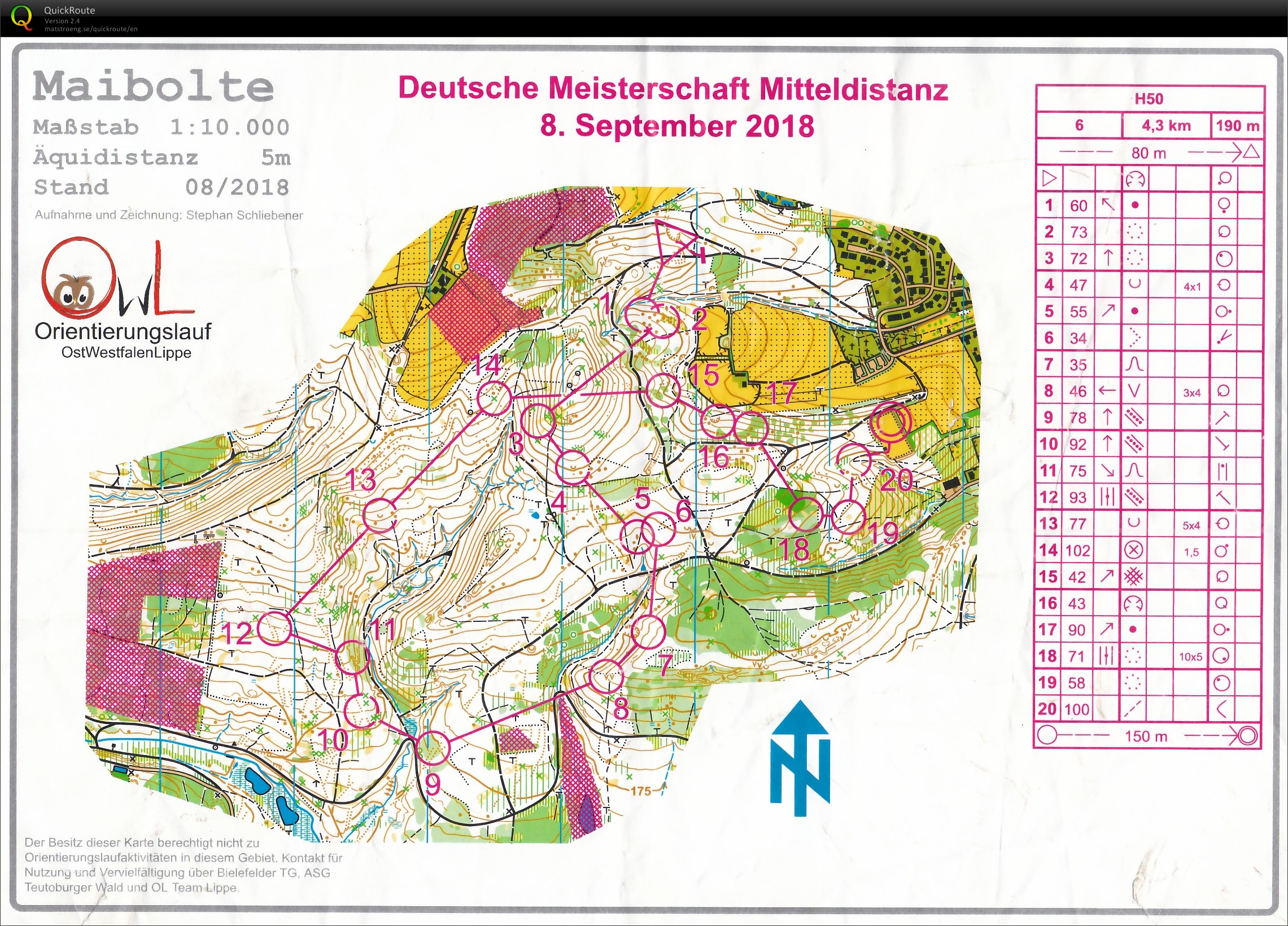 Deutsche Meisterschaften Mittel-OL 2018 Lemgo (08.09.2018)