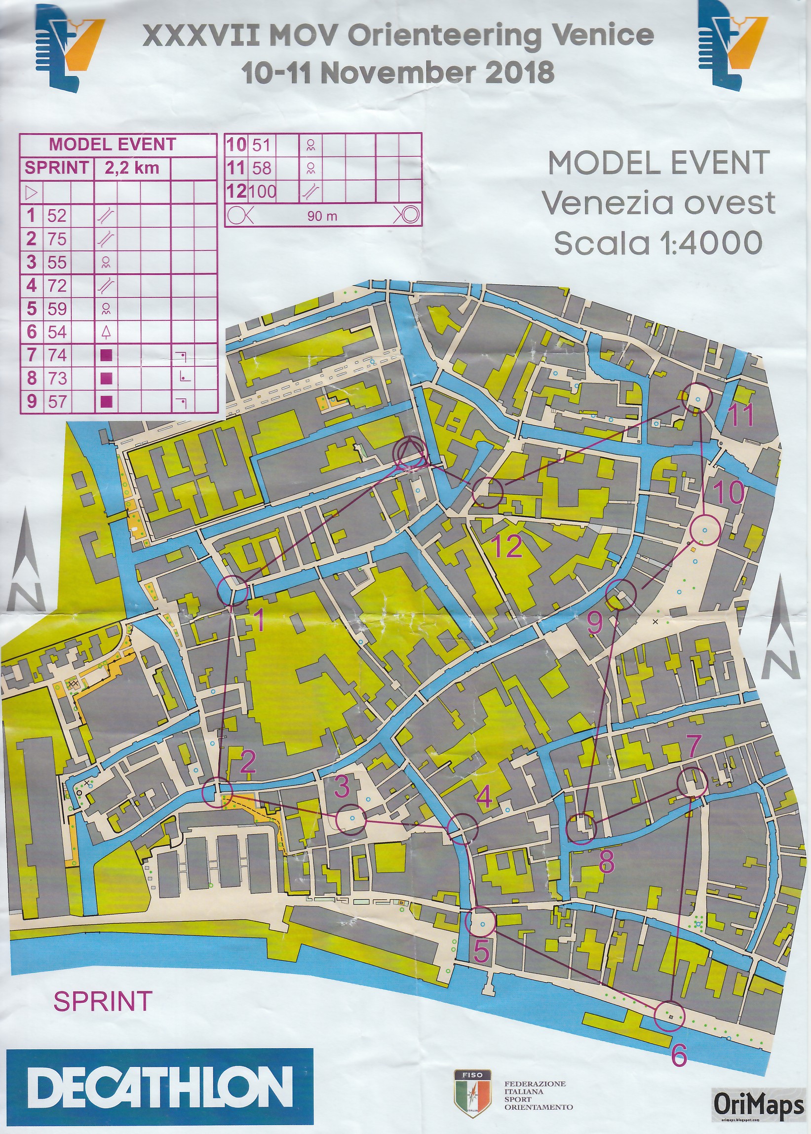 XXXVII Meeting Orienteering Venice - Model Event (10/11/2018)