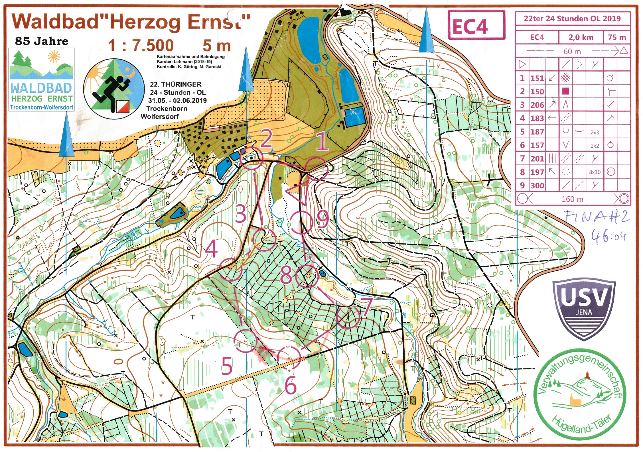 22ter 24-h-OL in Trockenborn/Wolfersdorf - Lauf 2 (2019-06-01)